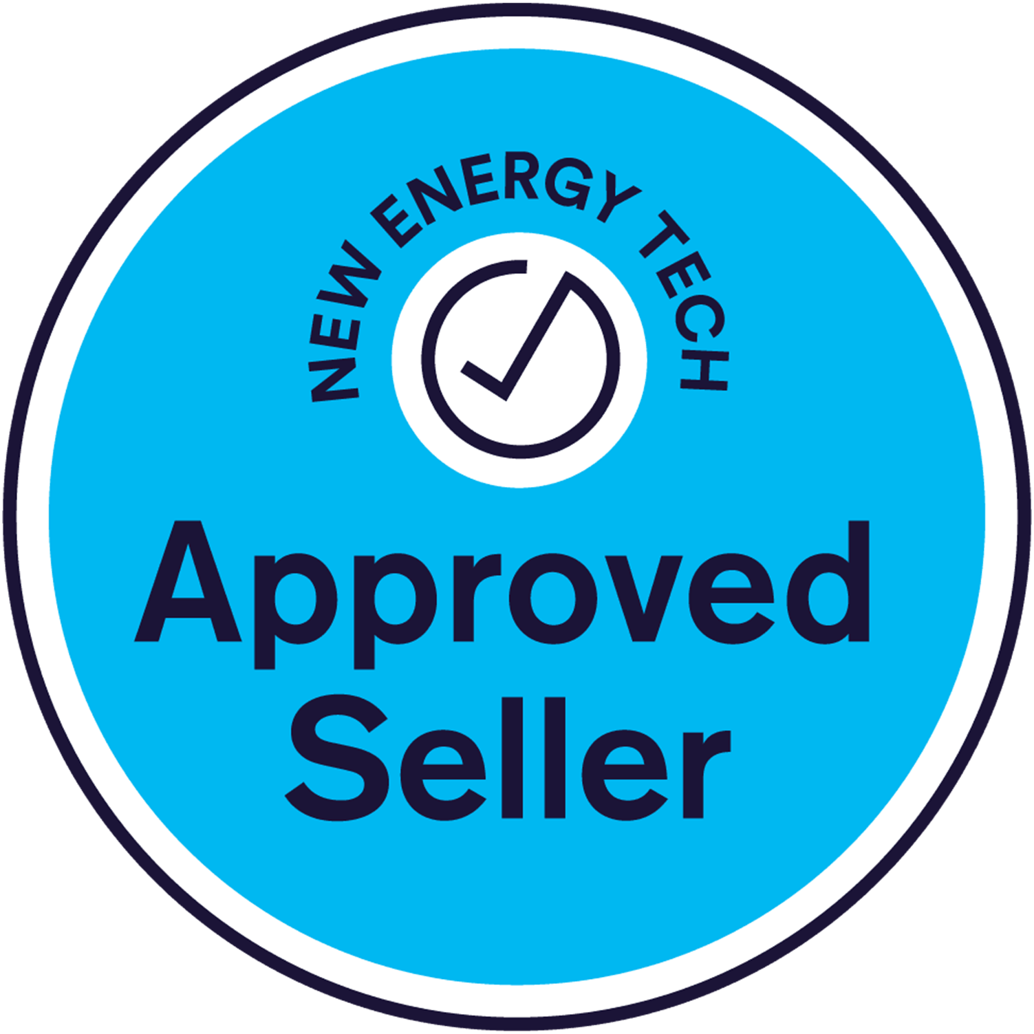 A circular New Energy Tech Consumer Code logo, featuring that Livesay Electrical is an approved seller.