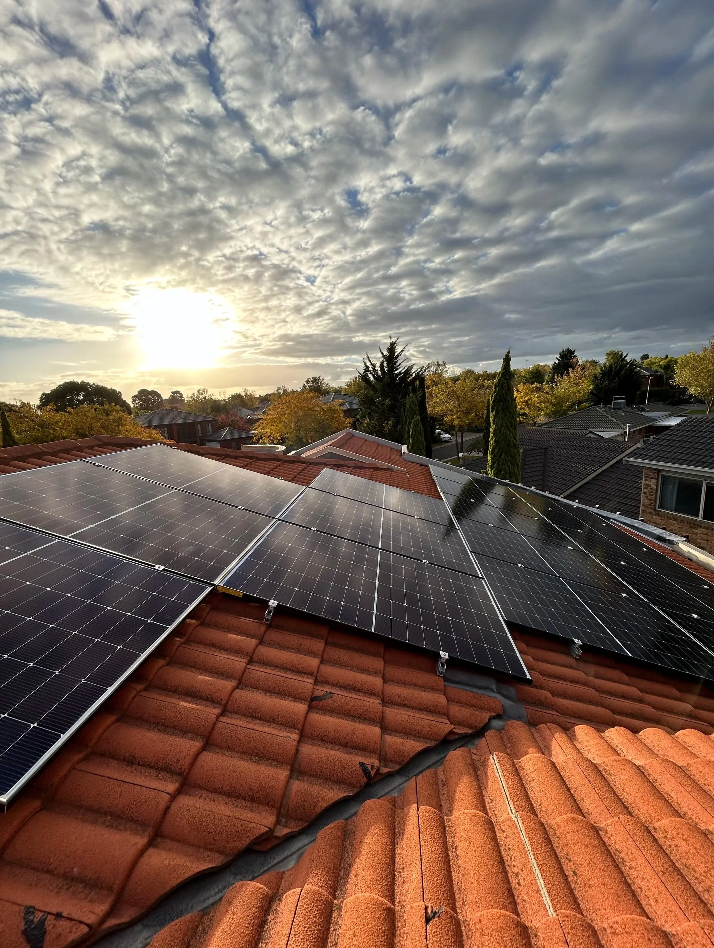 Solar panel on roof, installed by Livesay Electrical