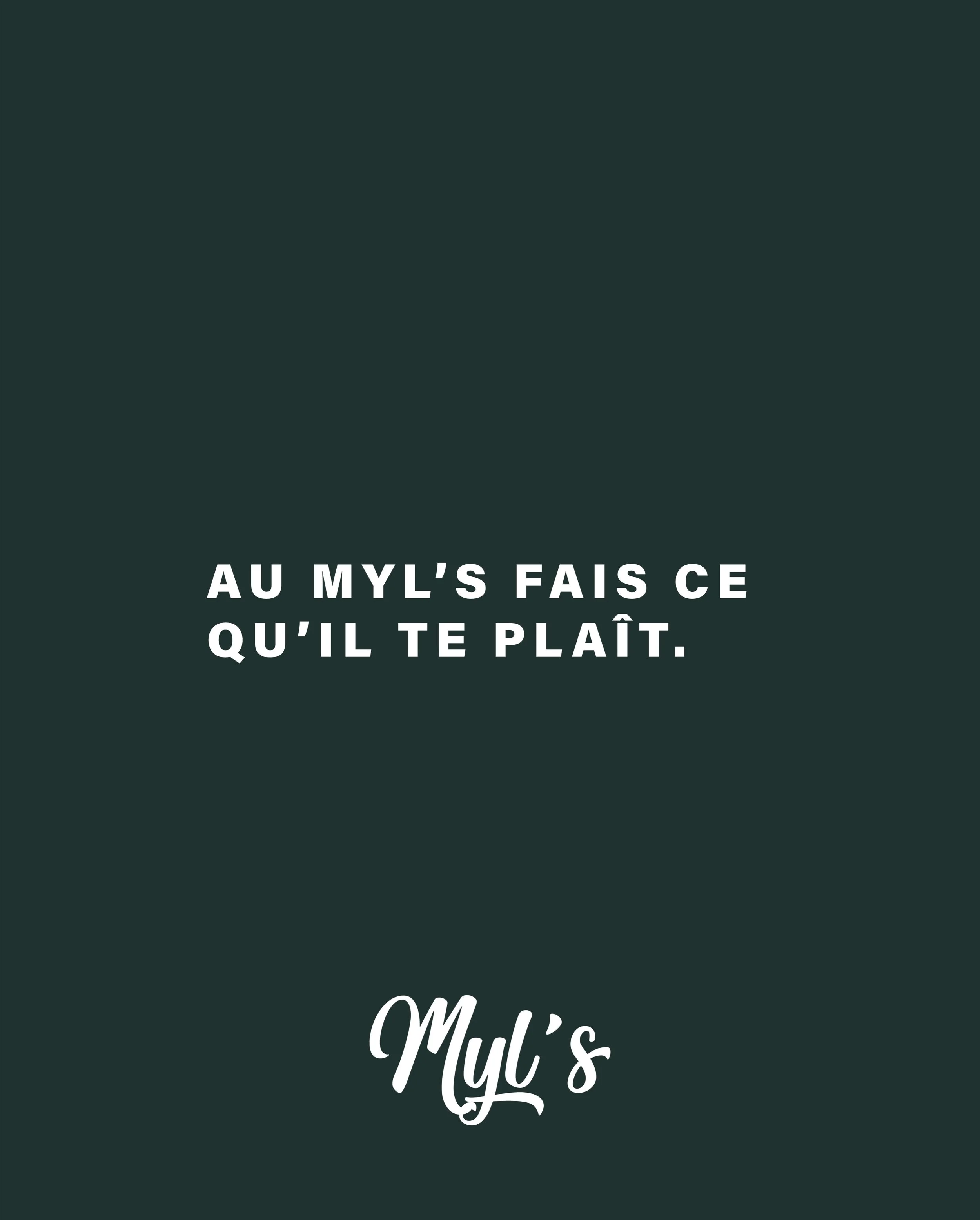 &laquo; Au Myl&rsquo;s, fais ce qu&rsquo;il te pla&icirc;t. &raquo; 😏🍷

Rester en terrasse toute la soir&eacute;e,
commander &ldquo;juste un dernier&rdquo;,
changer de plan en cours de route&hellip;
Ici, on ne va surtout pas vous en emp&ecirc;cher.