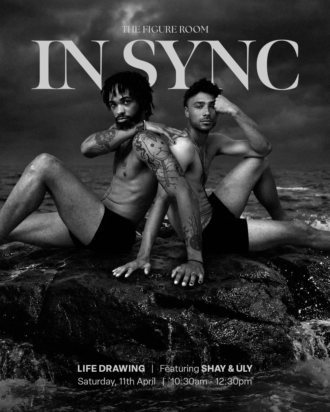 Saturday, 11th April - Life Drawing: In Sync. Models: Shay & Uly