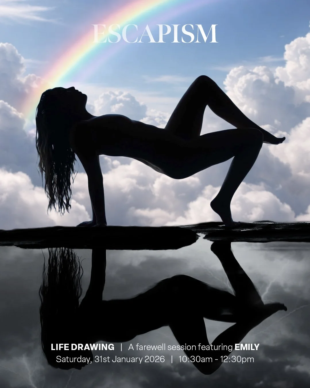 Saturday, 31st January - Life Drawing: Escapism. Model: Emily