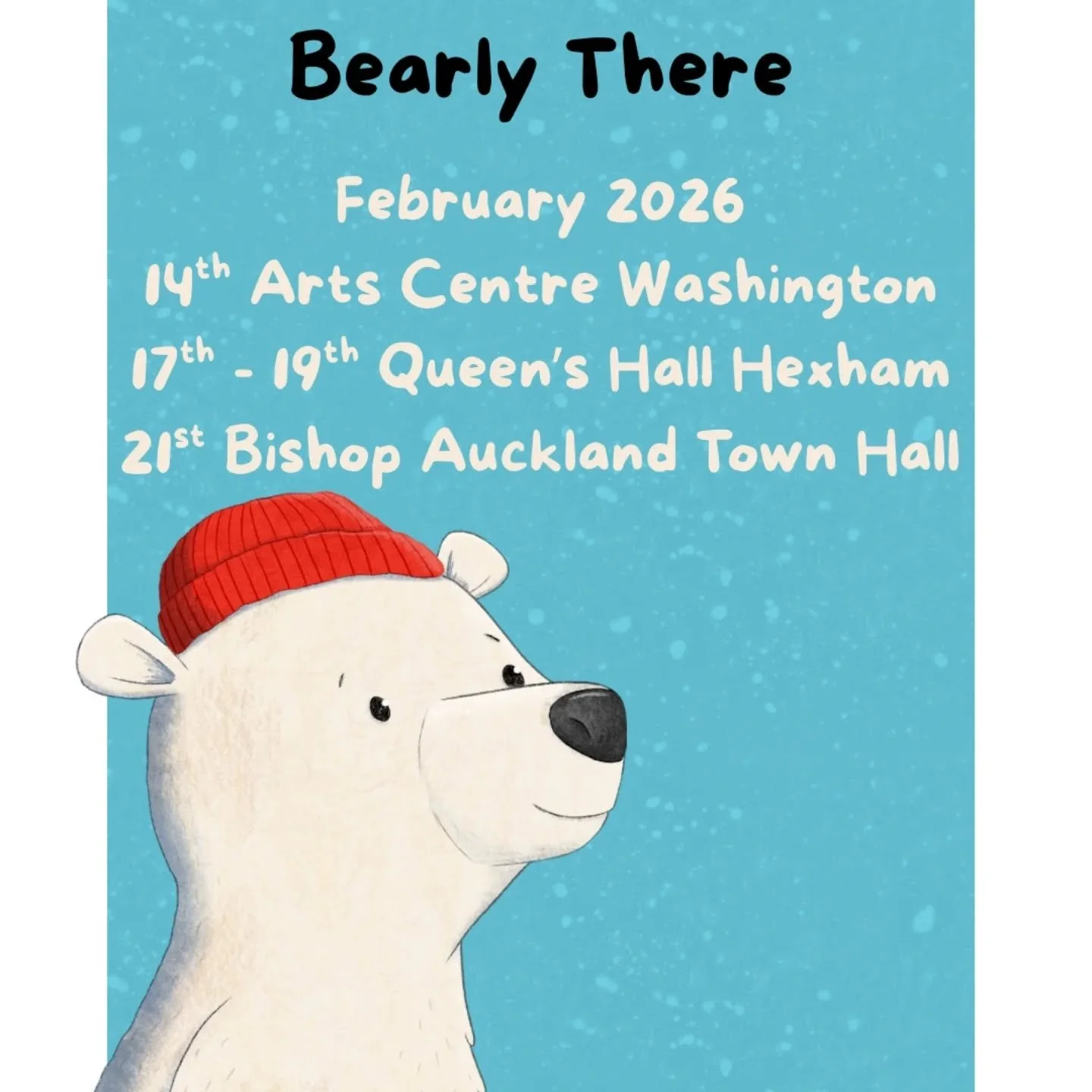 Bearly There
Touring this February Half Term

Get your paws on tickets quick and joingl Big and Little Bear in Washington, Hexham or Bishop Auckland ONLY!

Created for 0-6 year olds and their grown ups.