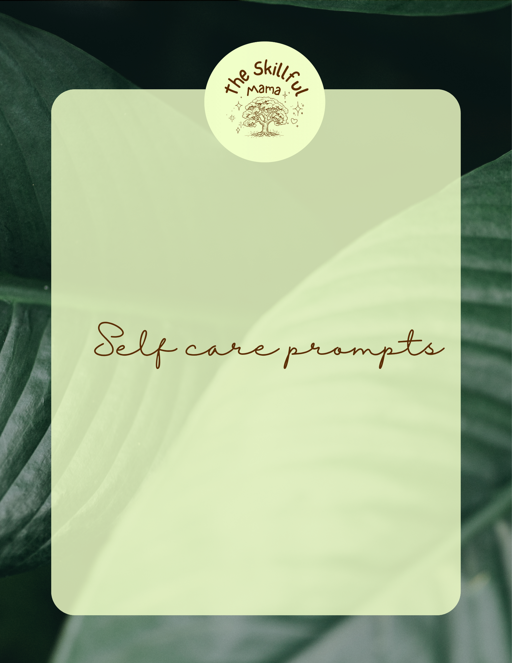Self Care Prompts