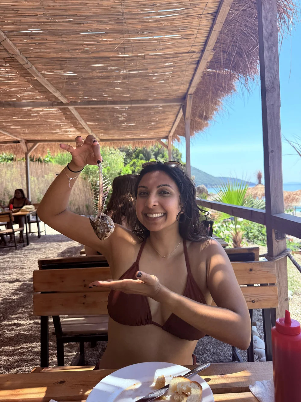 antara with a fish