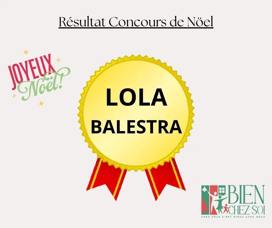 🎄✨ R&eacute;sultat du Concours de No&euml;l ✨🎄

Le concours de No&euml;l est maintenant termin&eacute; et nous sommes ravis de vous annoncer le nom de la gagnante 🥳
F&eacute;licitations &agrave; Madame LOLA BALESTRA  @lola.blst , qui remporte le c