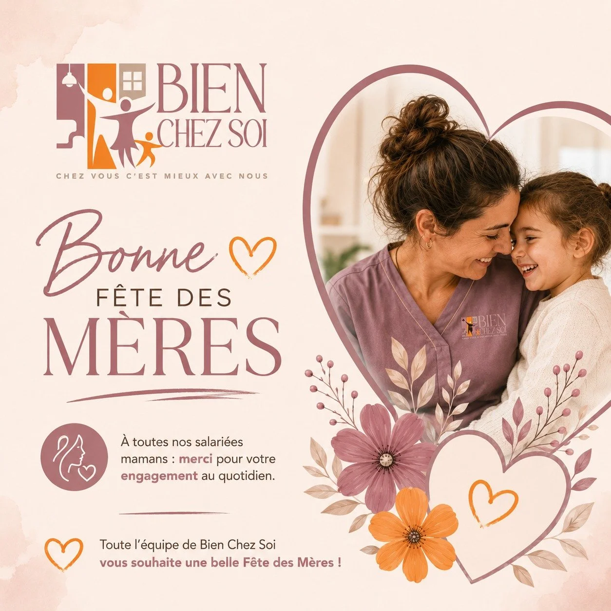 En cette F&ecirc;te des M&egrave;res, nous souhaitons mettre &agrave; l&rsquo;honneur toutes les mamans&hellip; et tout particuli&egrave;rement nos salari&eacute;es 💐

Chaque jour, elles prennent soin des autres avec patience, bienveillance et engag