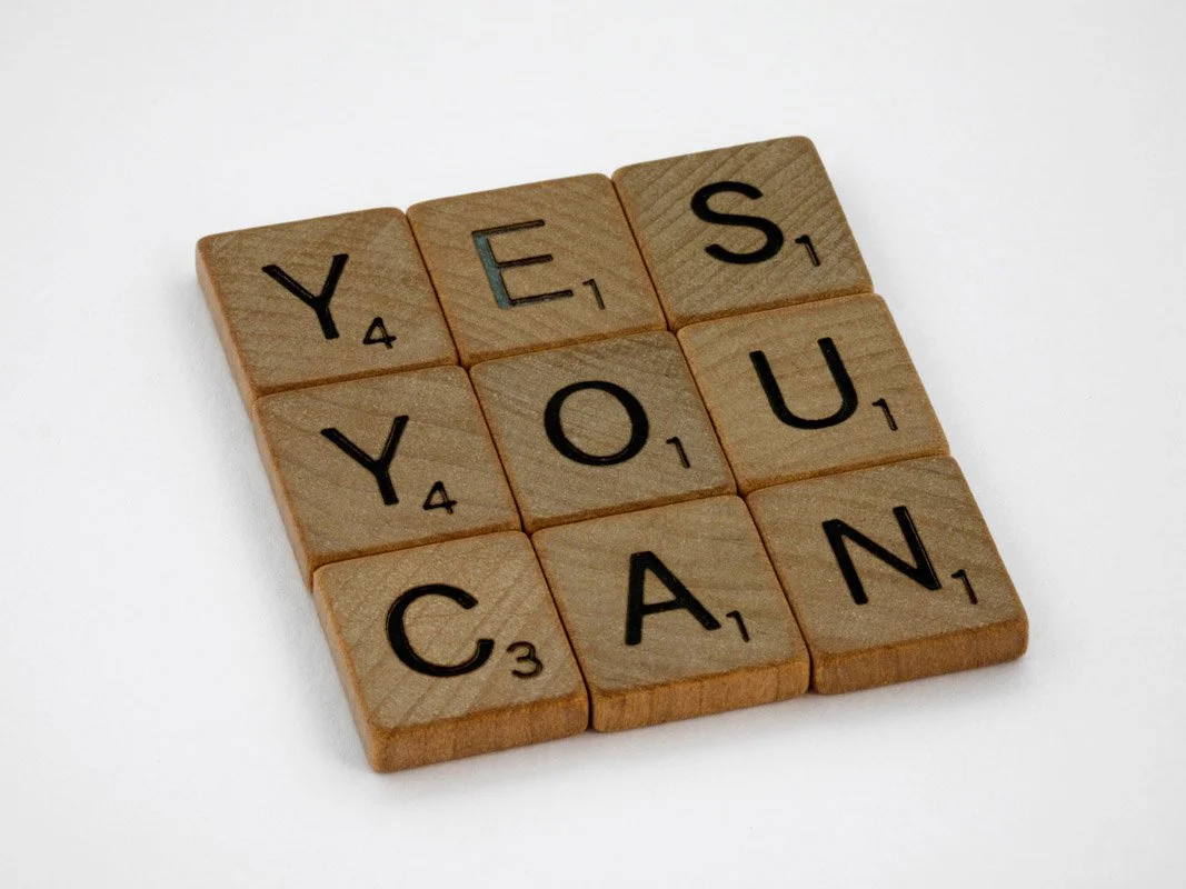 Yes You Can scrabble pieces
