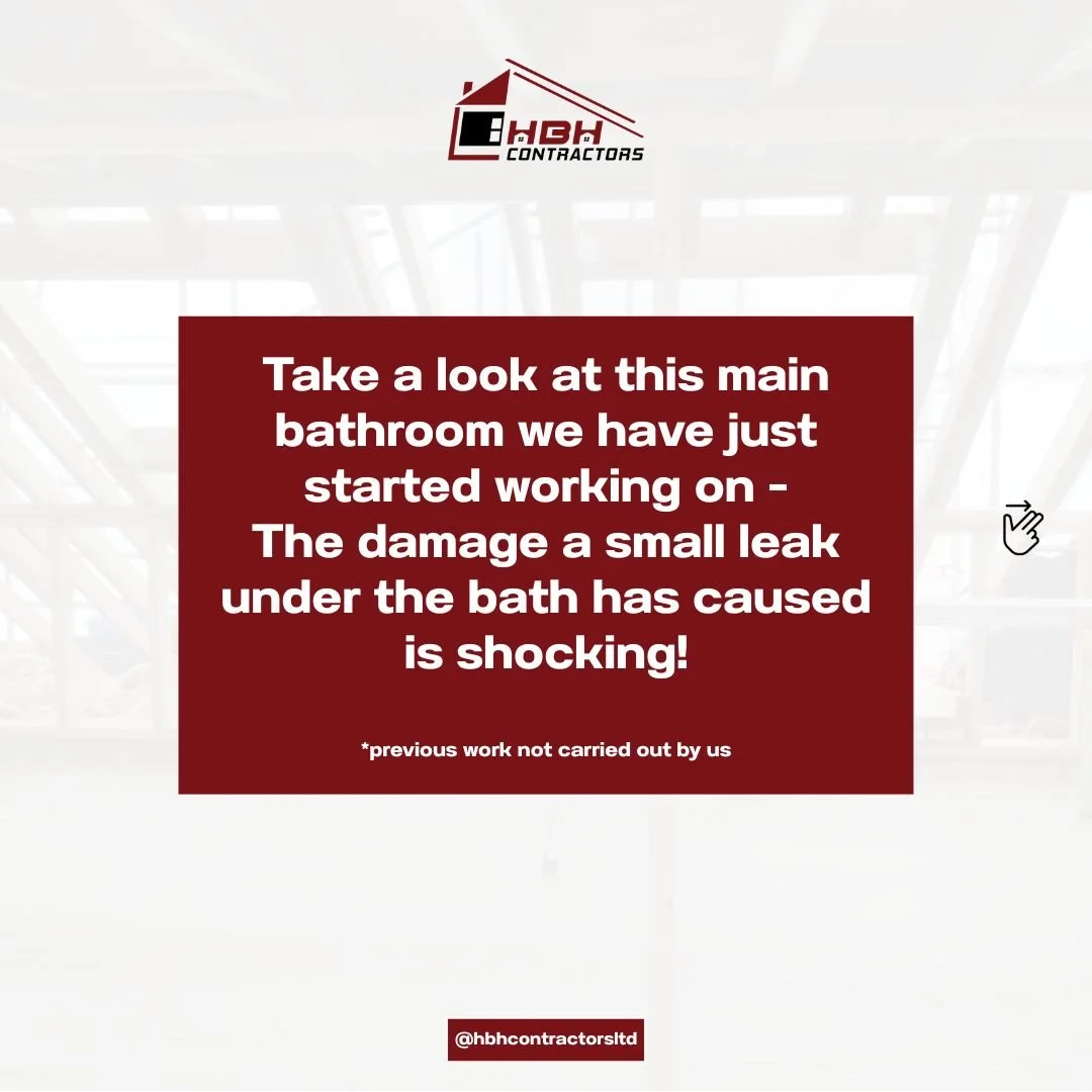 You&rsquo;d be surprised what a tiny leak can do&hellip; 😱 When we lifted the bath in this main bathroom, we uncovered serious water damage caused by a small, unnoticed leak.

🔍 Swipe to see:
1️⃣ The &ldquo;before&rdquo; bathroom
2️⃣ The hidden dam