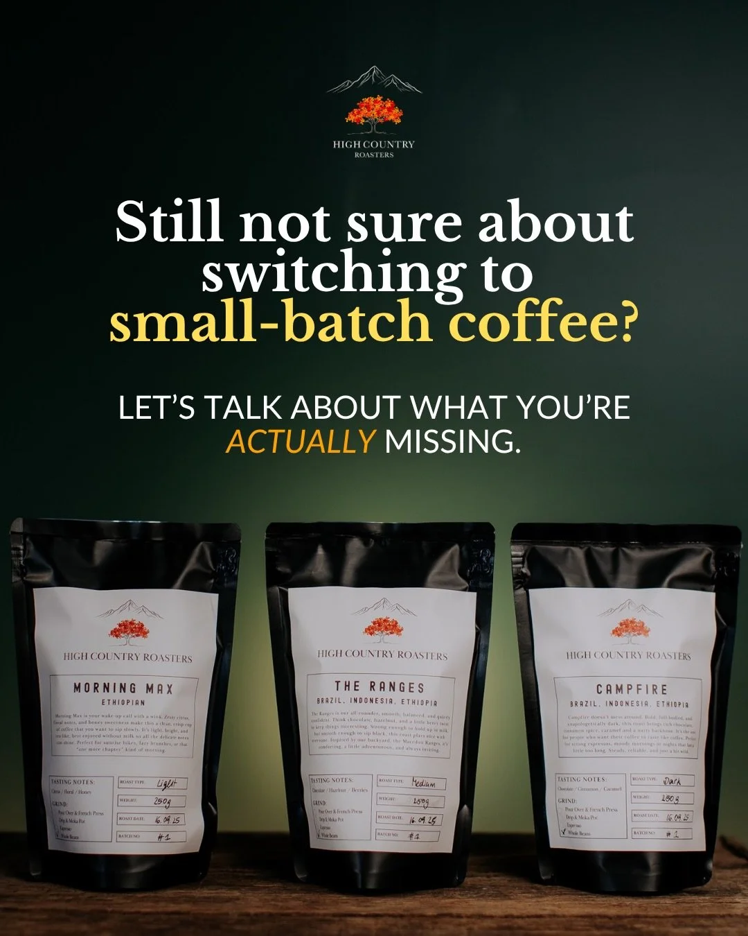 You don&rsquo;t actually hate your home brew.

You just haven&rsquo;t tried it with freshly roasted small-batch beans yet.

Most people don&rsquo;t realize their coffee was roasted weeks (sometimes months) before it even hits their grinder. By then, 