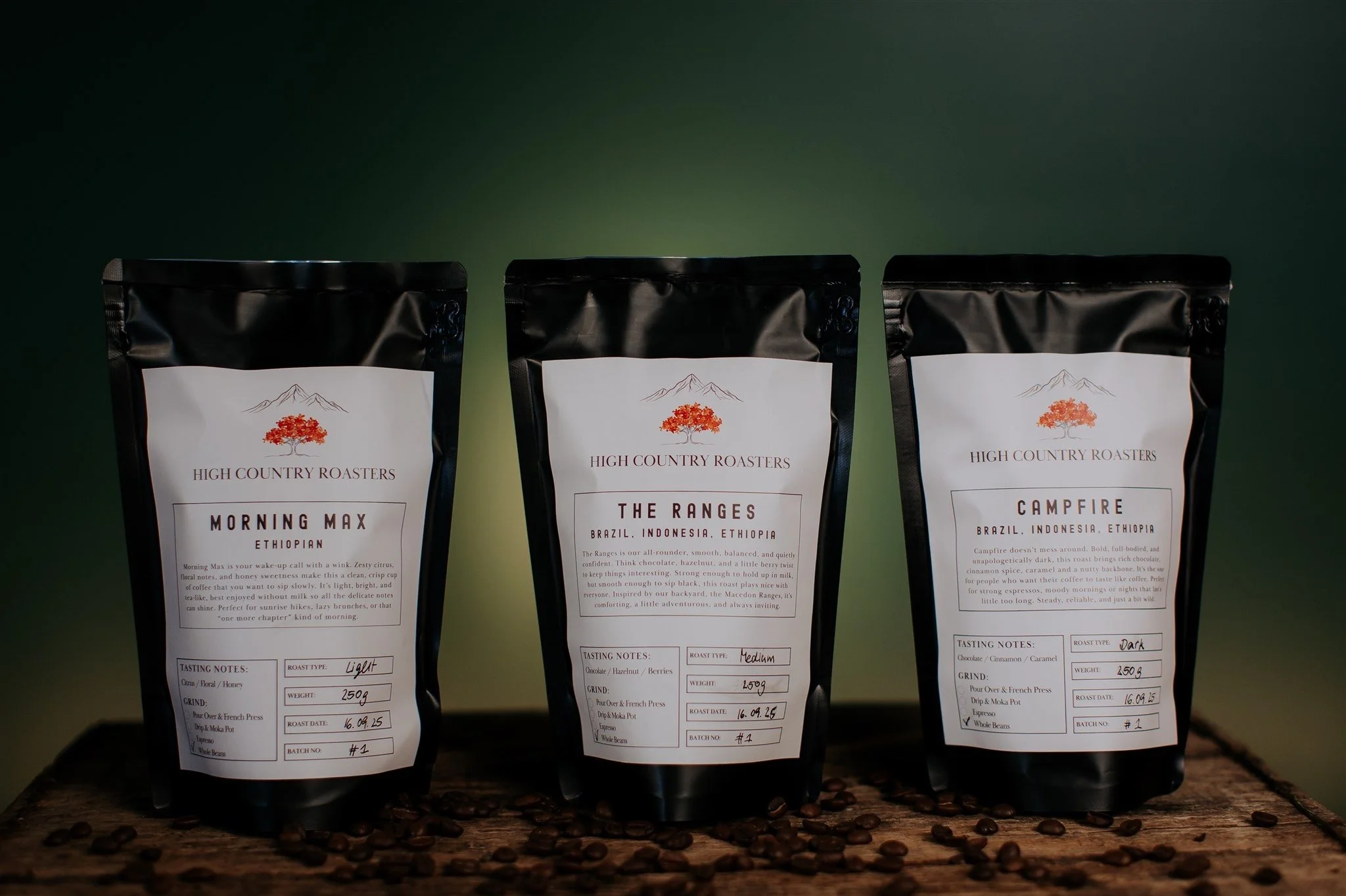 One for the early mornings.
One for the everyday routine.
One for the long nights.

Which bag are you reaching for first? ☕️

#lightroastcoffeebeans 
#mediumroastcoffeebeans 
#darkroastcoffeebeans