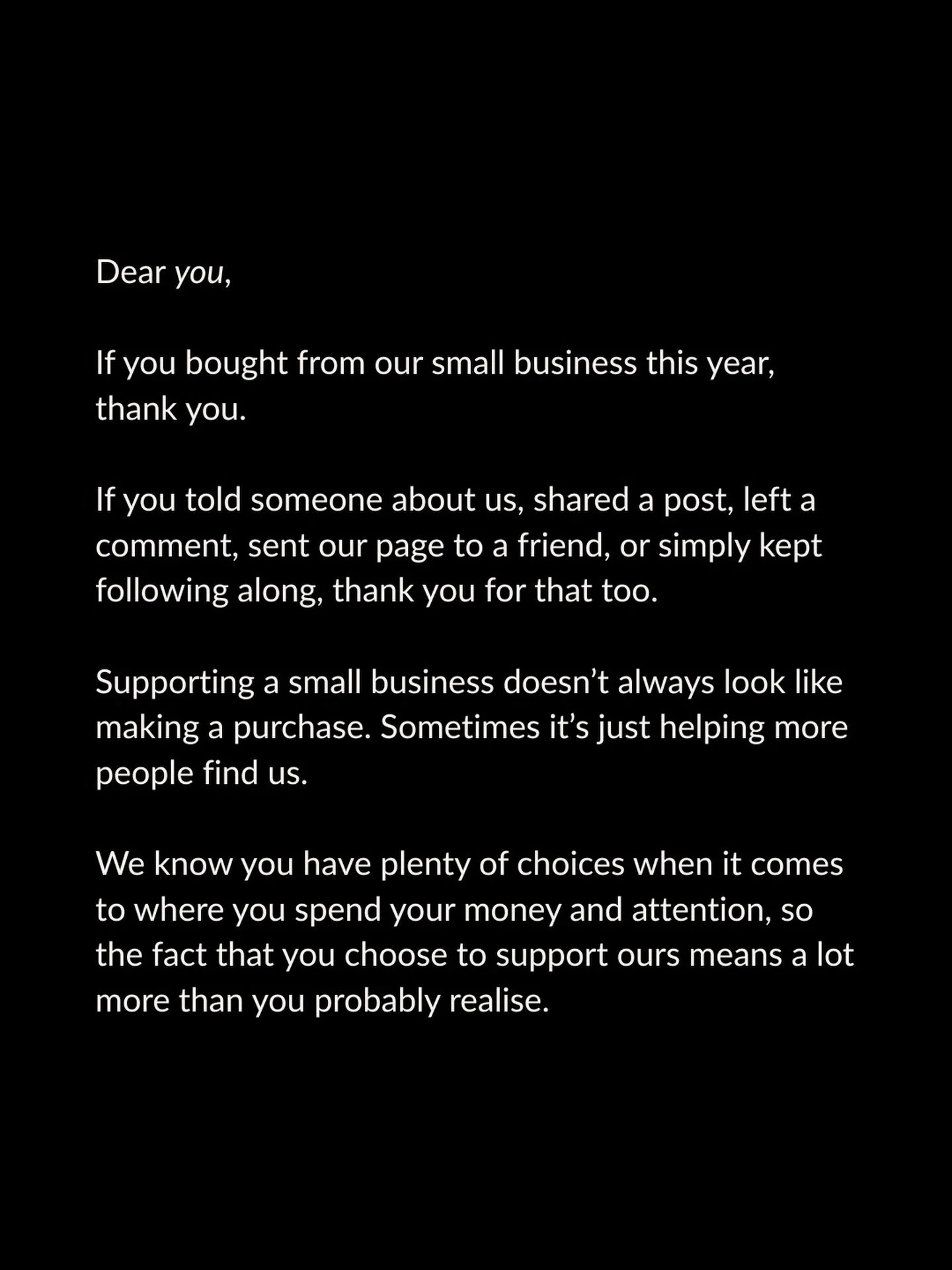 A little thank you from us to you.

Every bag of coffee ordered, every share, every recommendation and every person who&rsquo;s told a mate about our little Macedon Ranges coffee roastery, we notice it.

Thanks for keeping High Country Roasters brewi