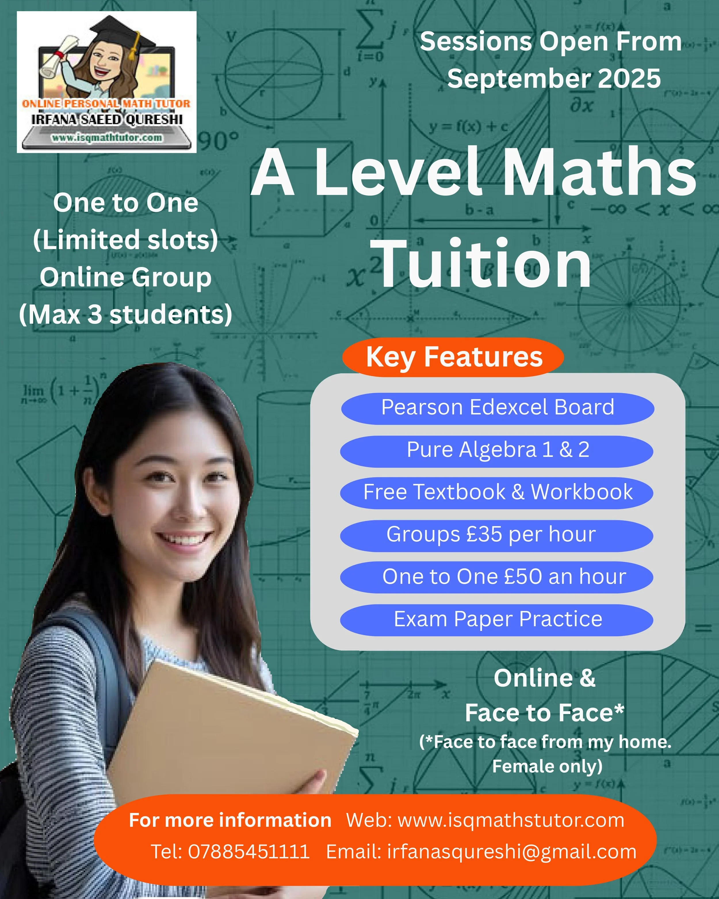 A’Level Maths available from September 2025