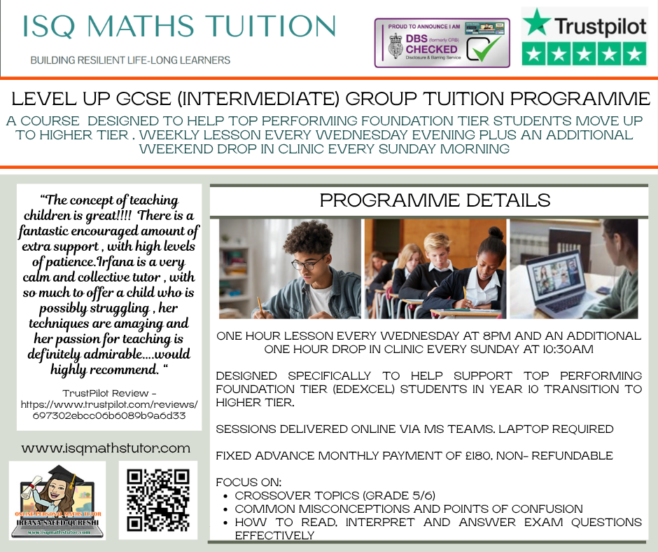 Level Up GCSE (Intermediate) group tuition programme