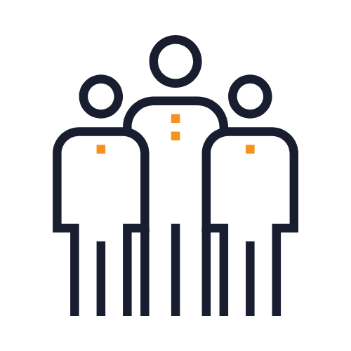 Diversity - Icon of three people standing together