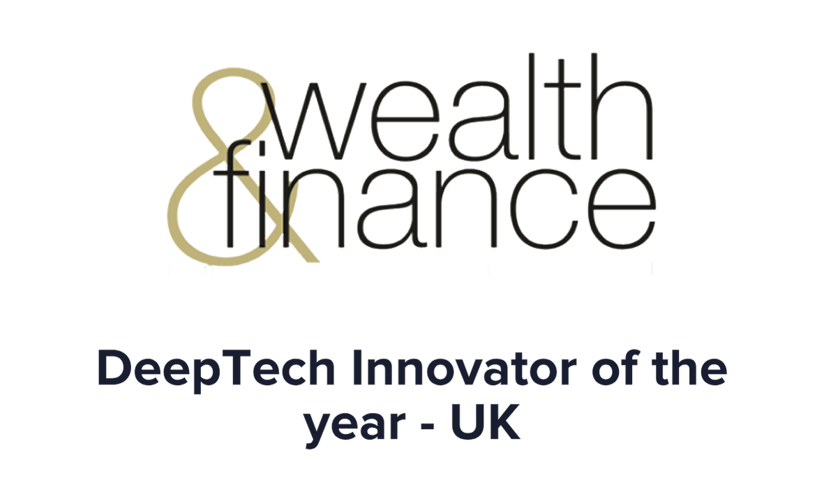 Wreath & Finance logo with the text 'DeepTech Innovator of the Year - UK'