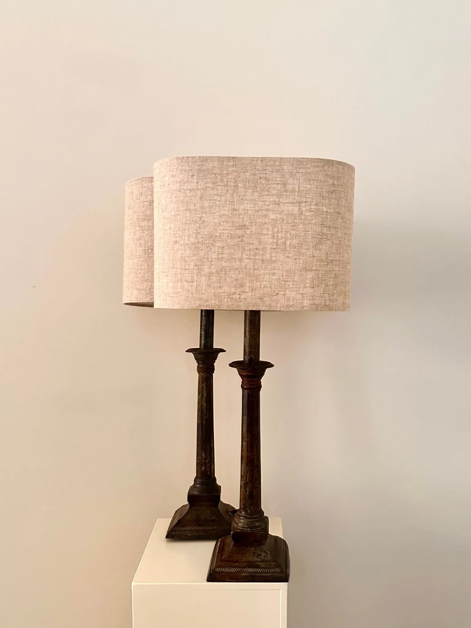 TAFELLAMP DUO WARM BRONZE