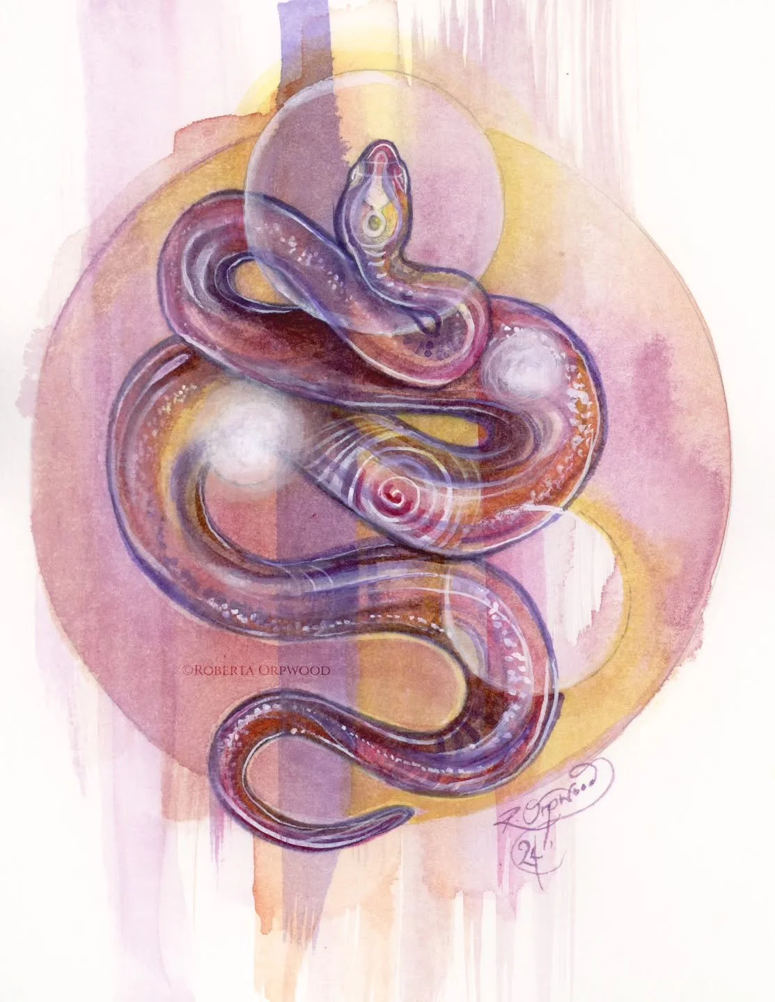 S N A K E 
D R E A M I N G ✨️ 

#spirit #earthspirits #soulbirdart #watercolour #art