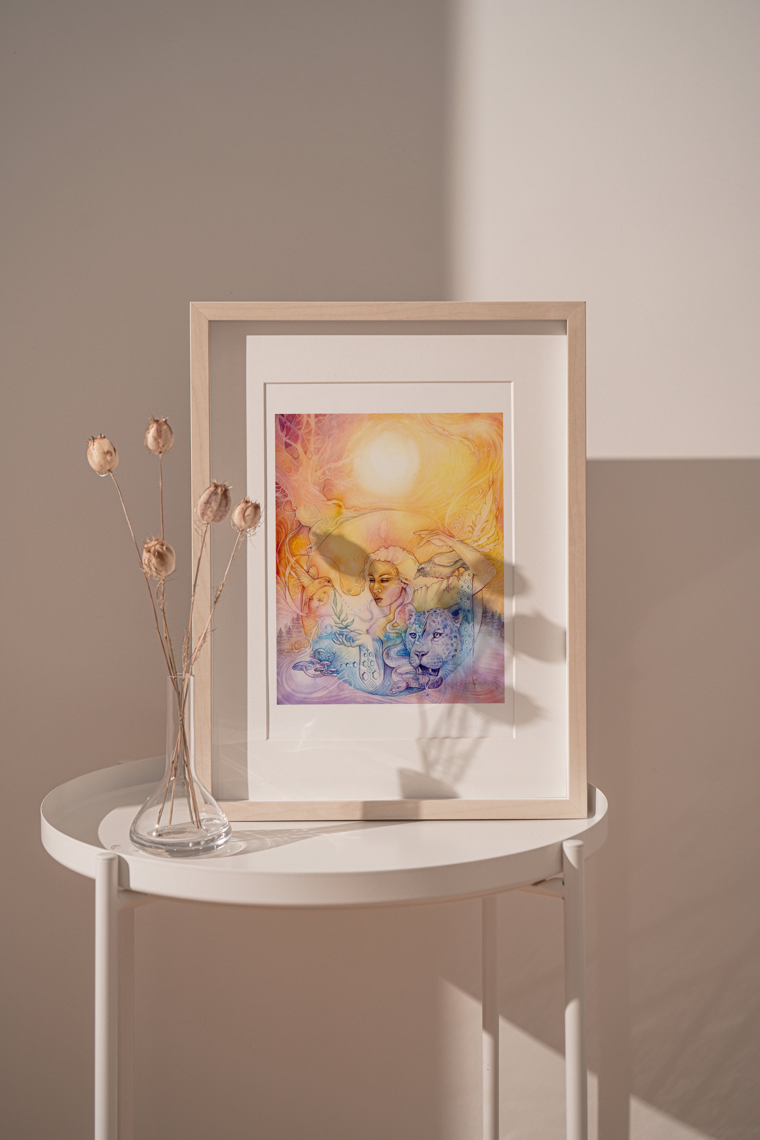 Shamanci Wisdom on round table frame.jpg