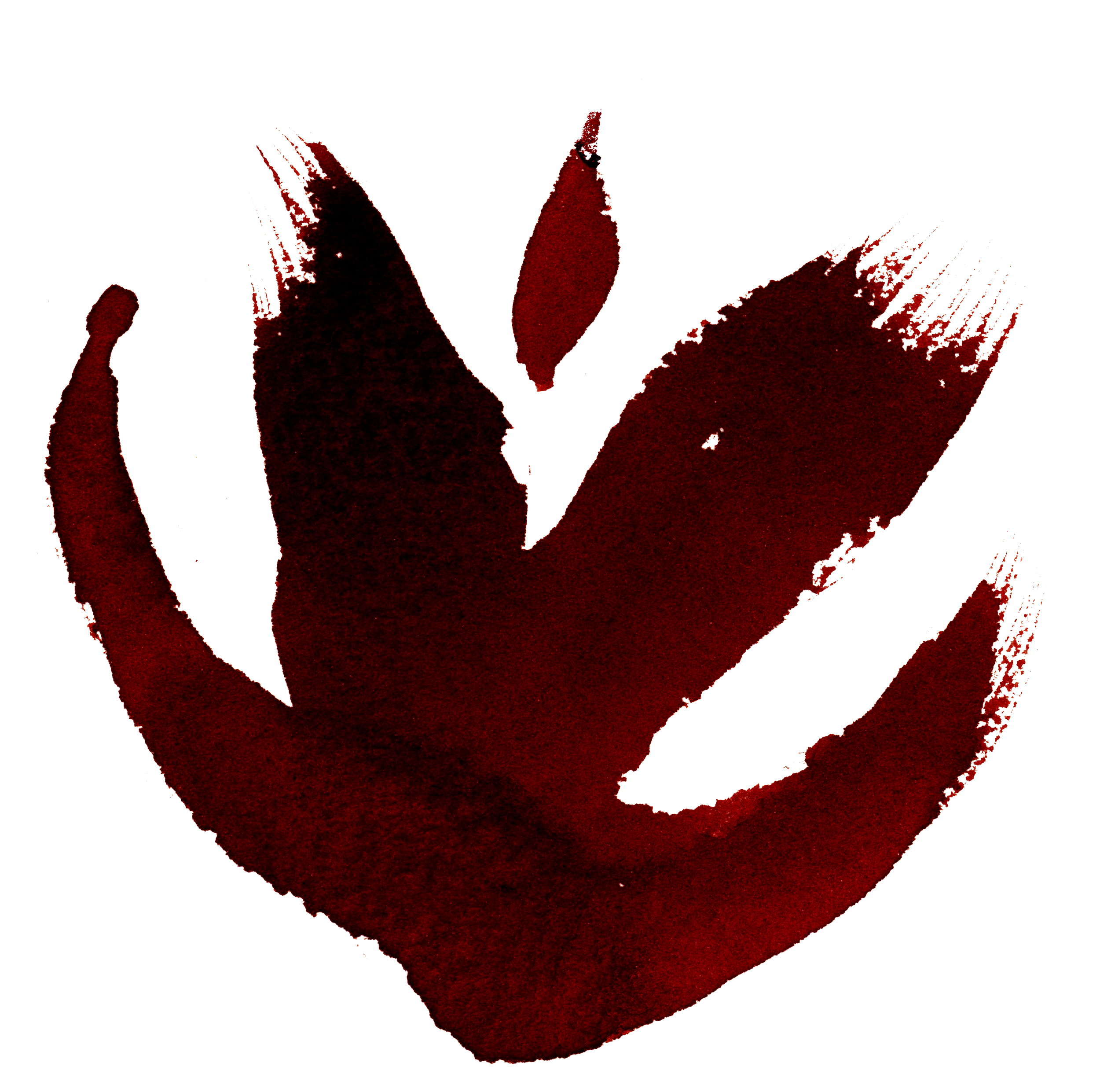 A pair of hands with red-painted nails gently touching a white wall and an object on top of it.