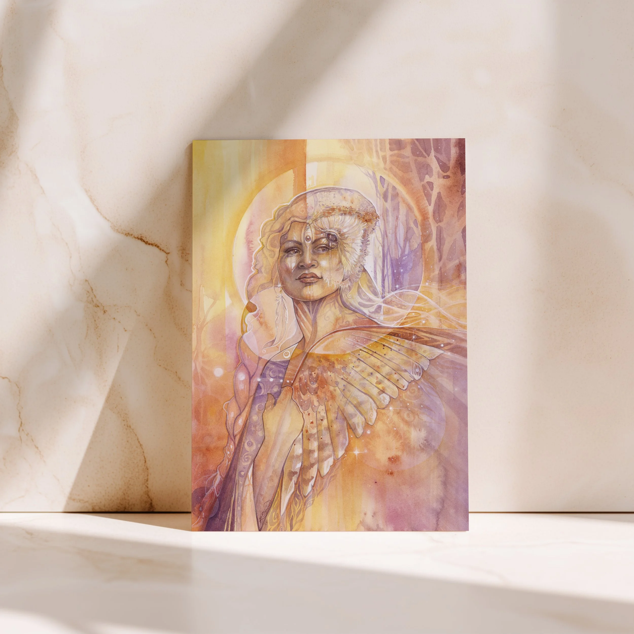 Barn Owl Medicine Woman Greeting Card