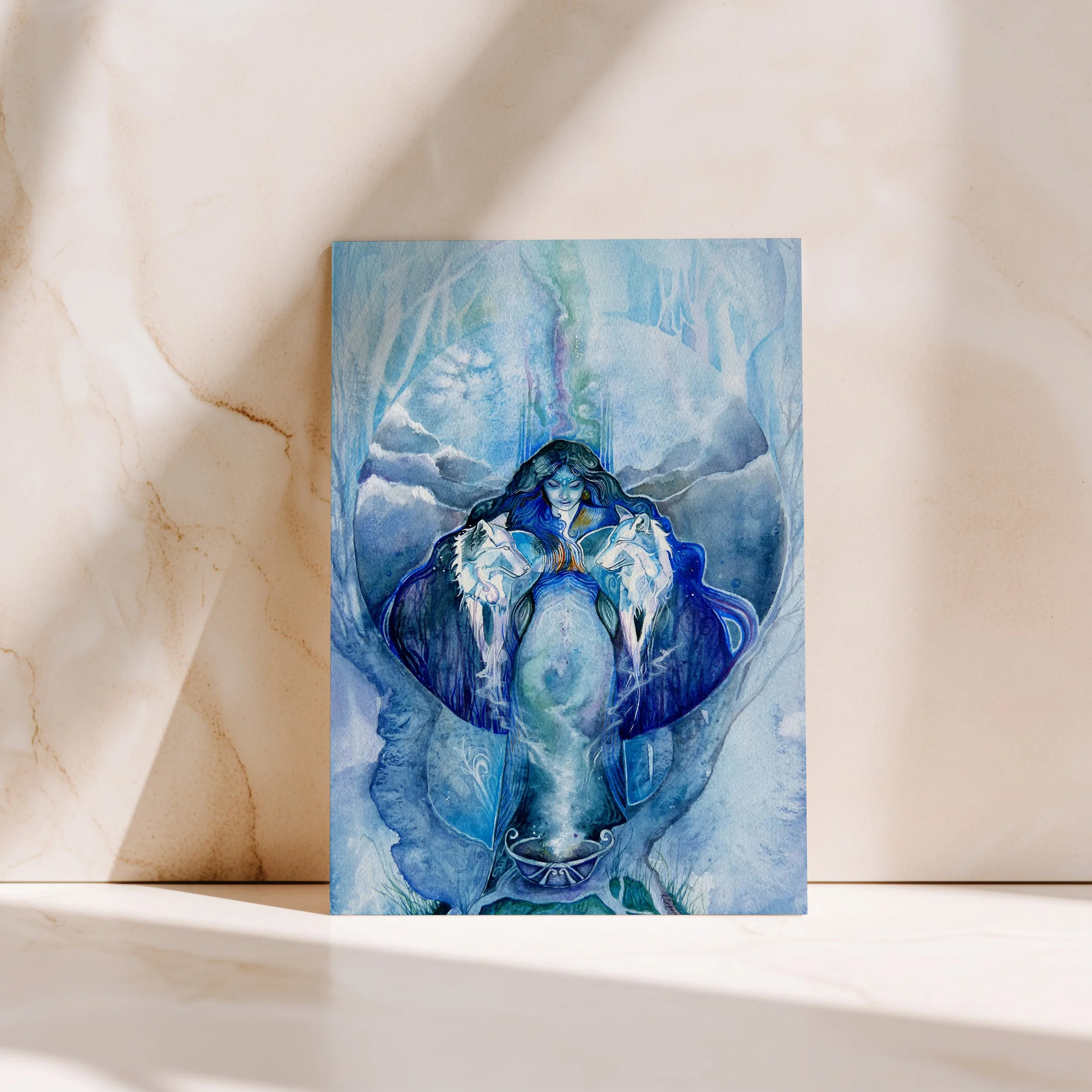 Awakening the Wolf Spirit Greeting Card