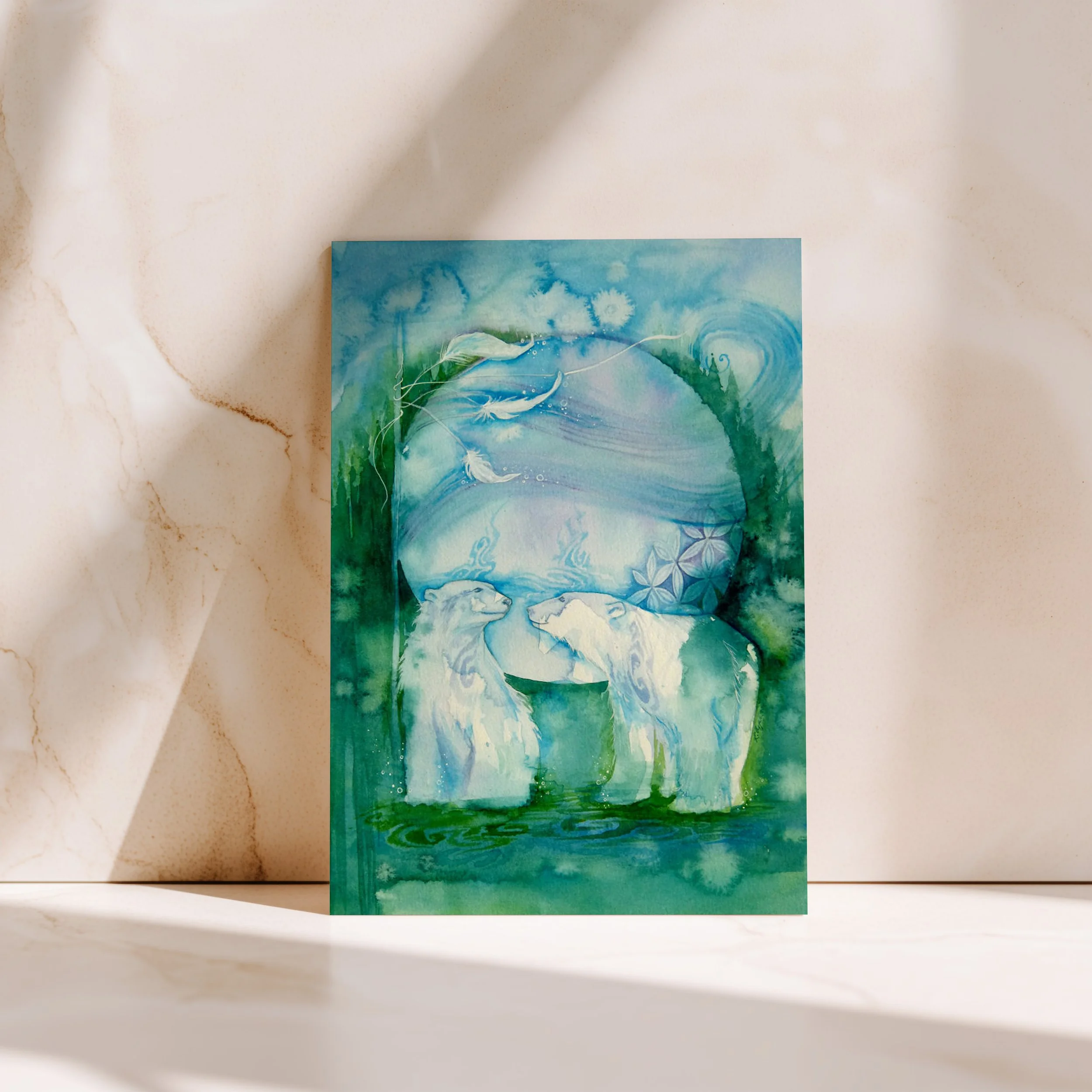 Polar Bear Soul Mate Greeting Card