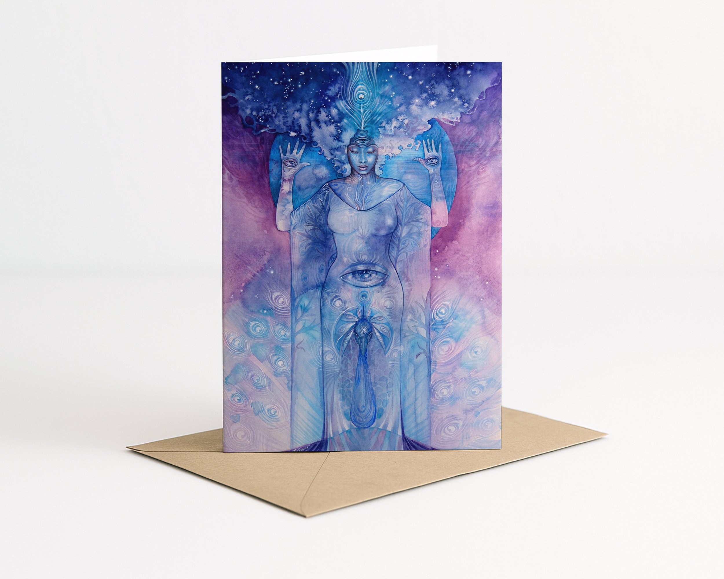 Sacred Third Eye Chakra Goddess Greeting Card