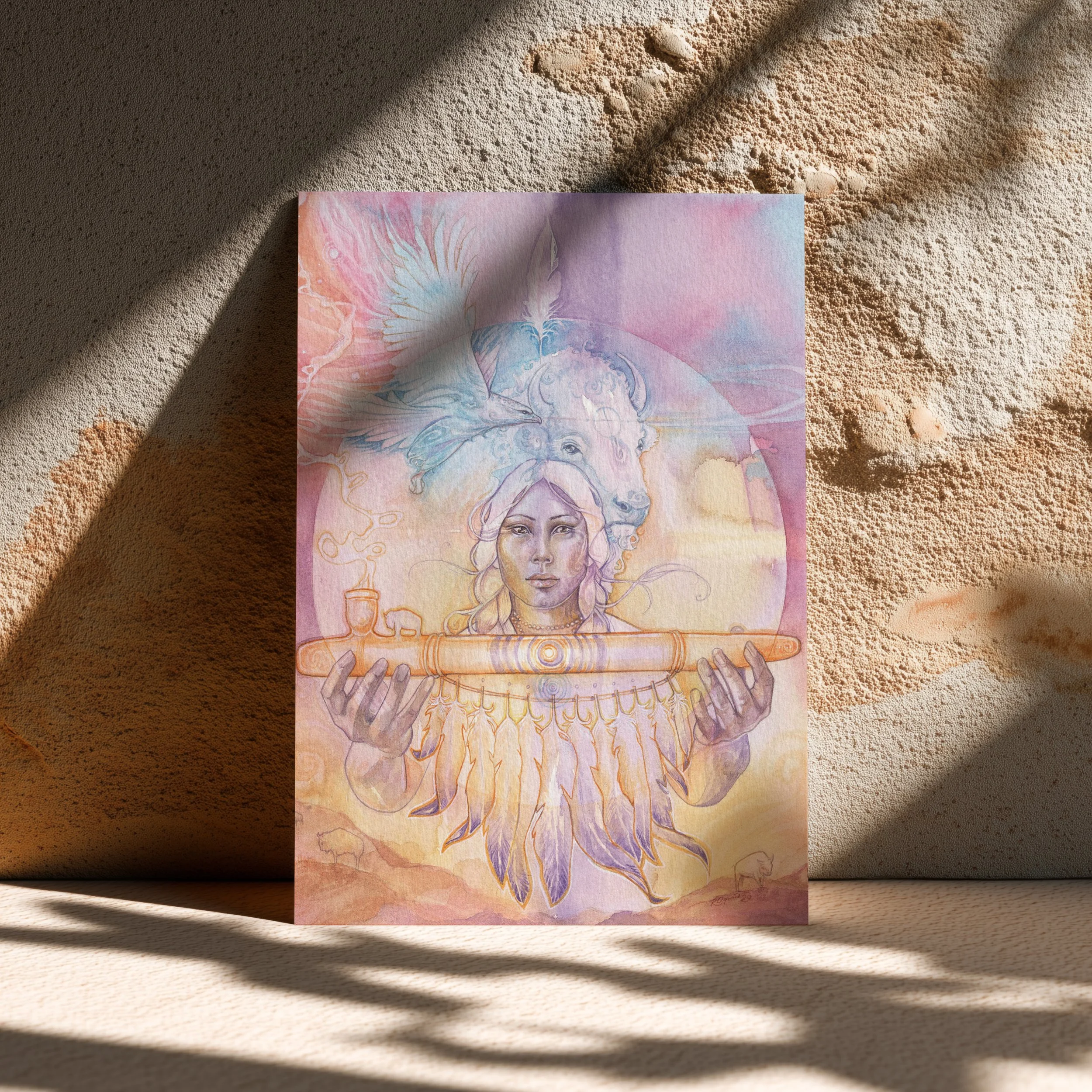White Buffalo Calf Woman Greeting Card