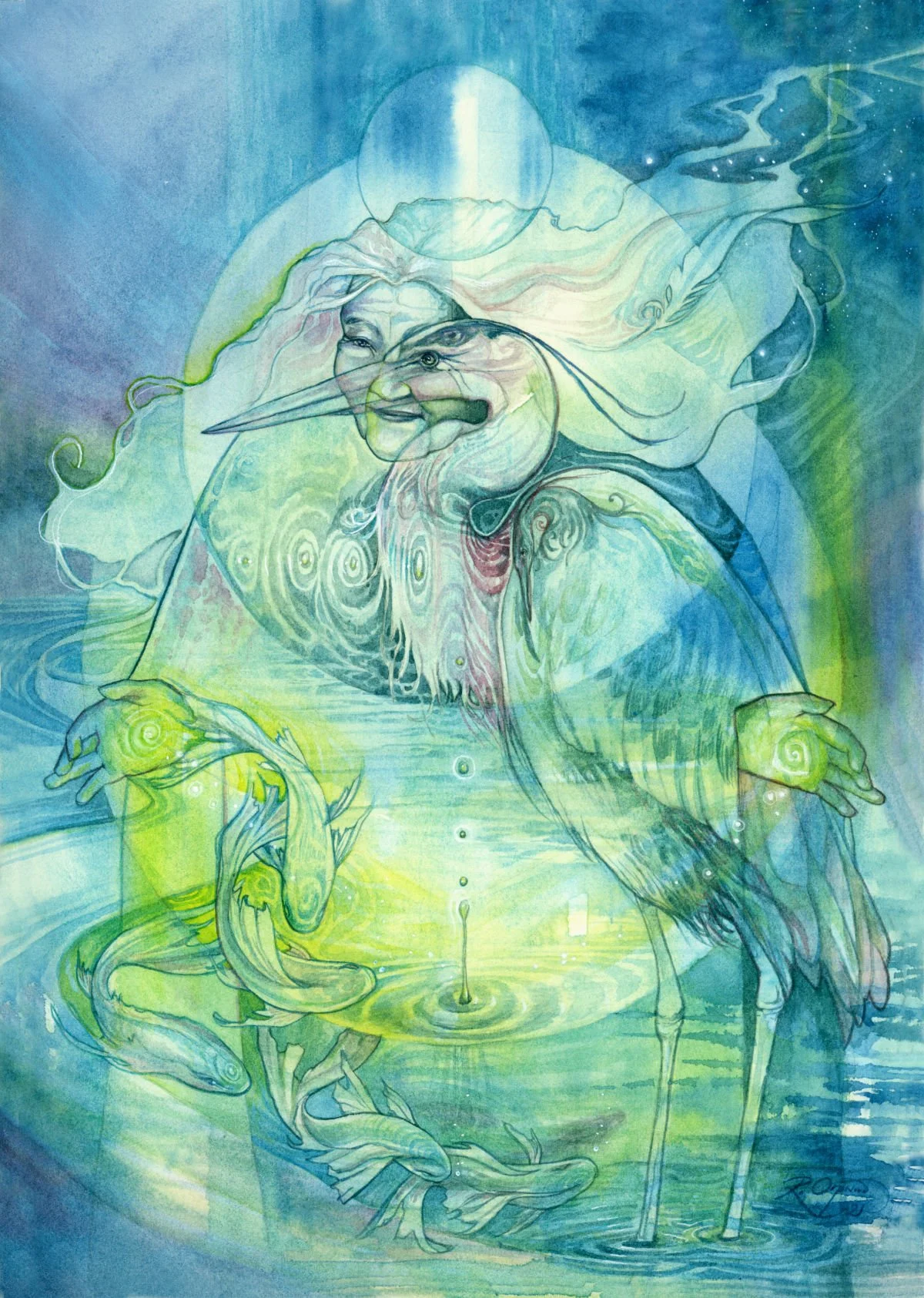 'The Spirit of Patience - Grandmother Heron' / SB-C007