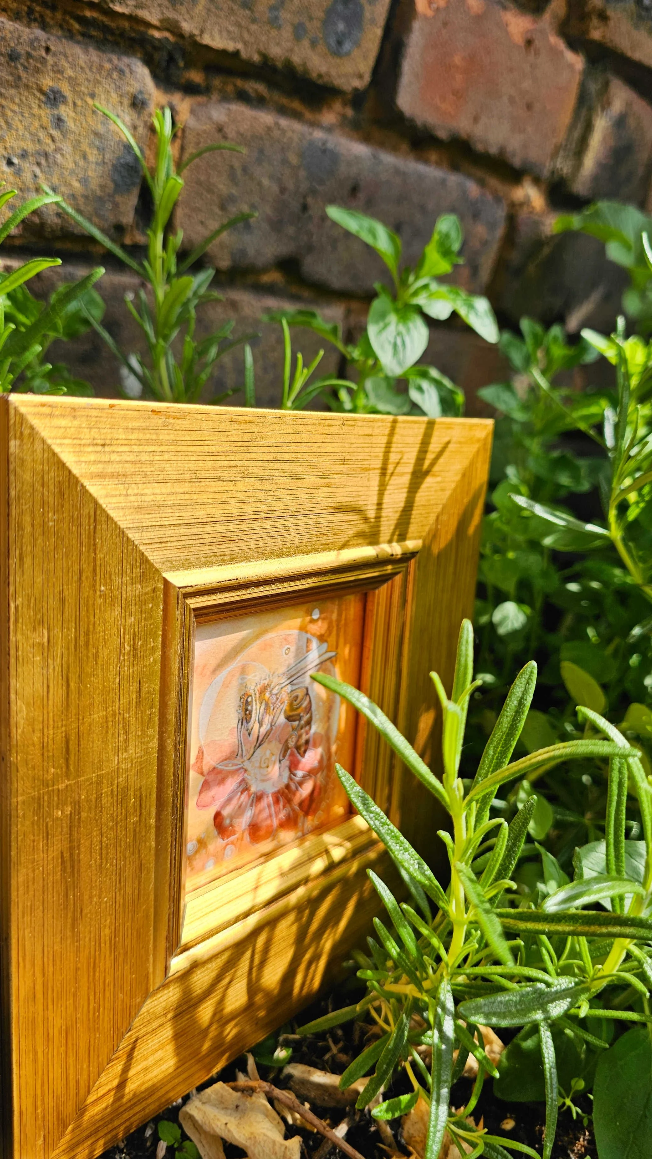 Honey bee painting with rosemary.jpg