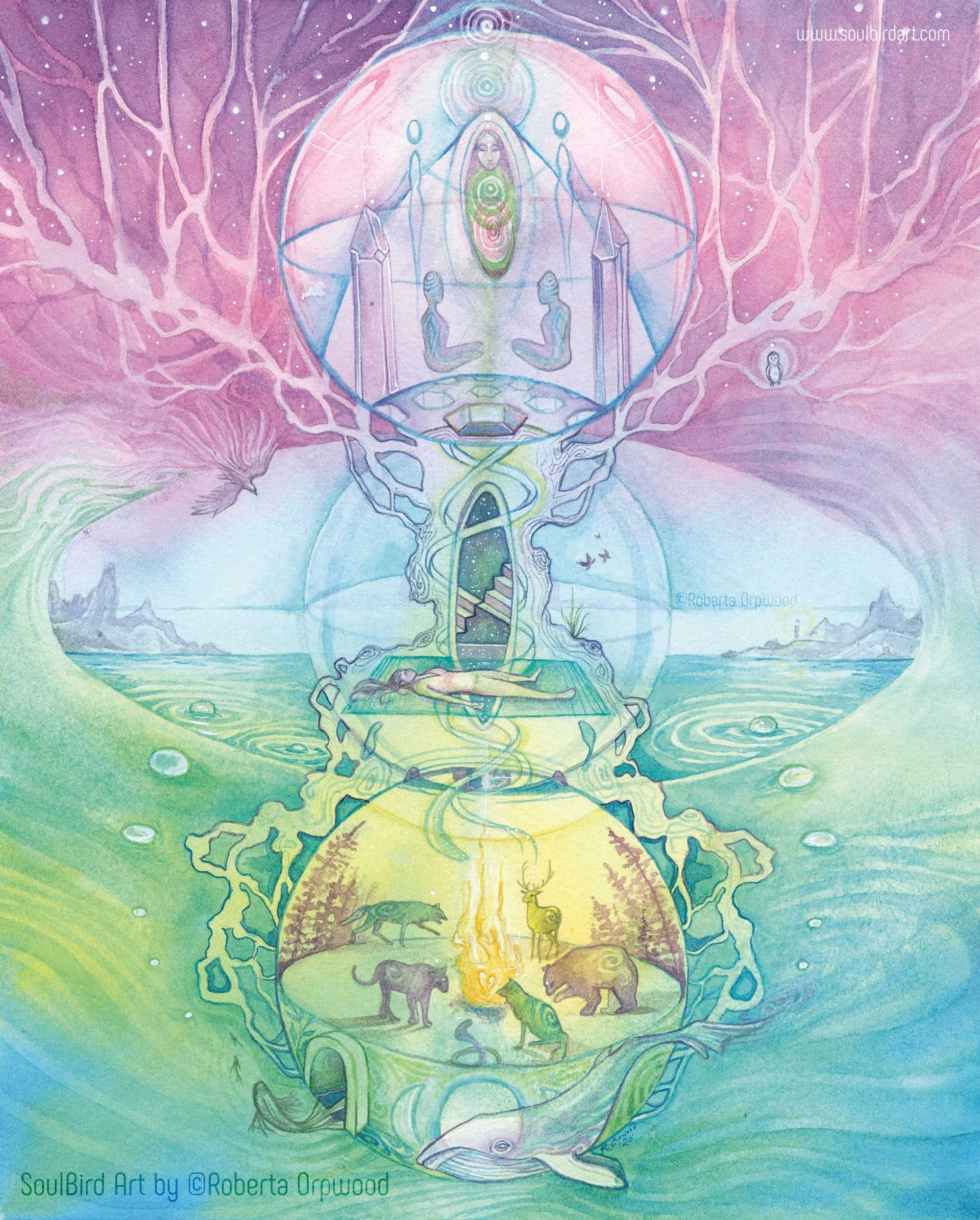 Shamanic Worlds Art Print