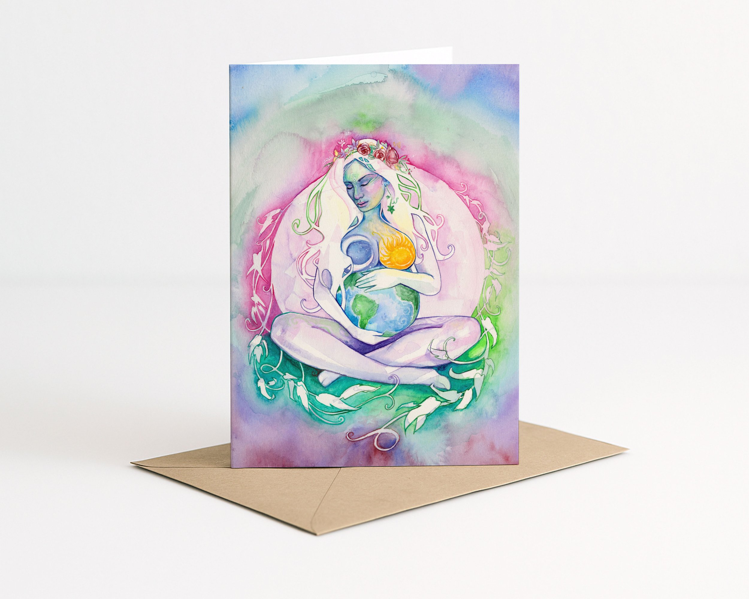 Earth Mother Greeting Card