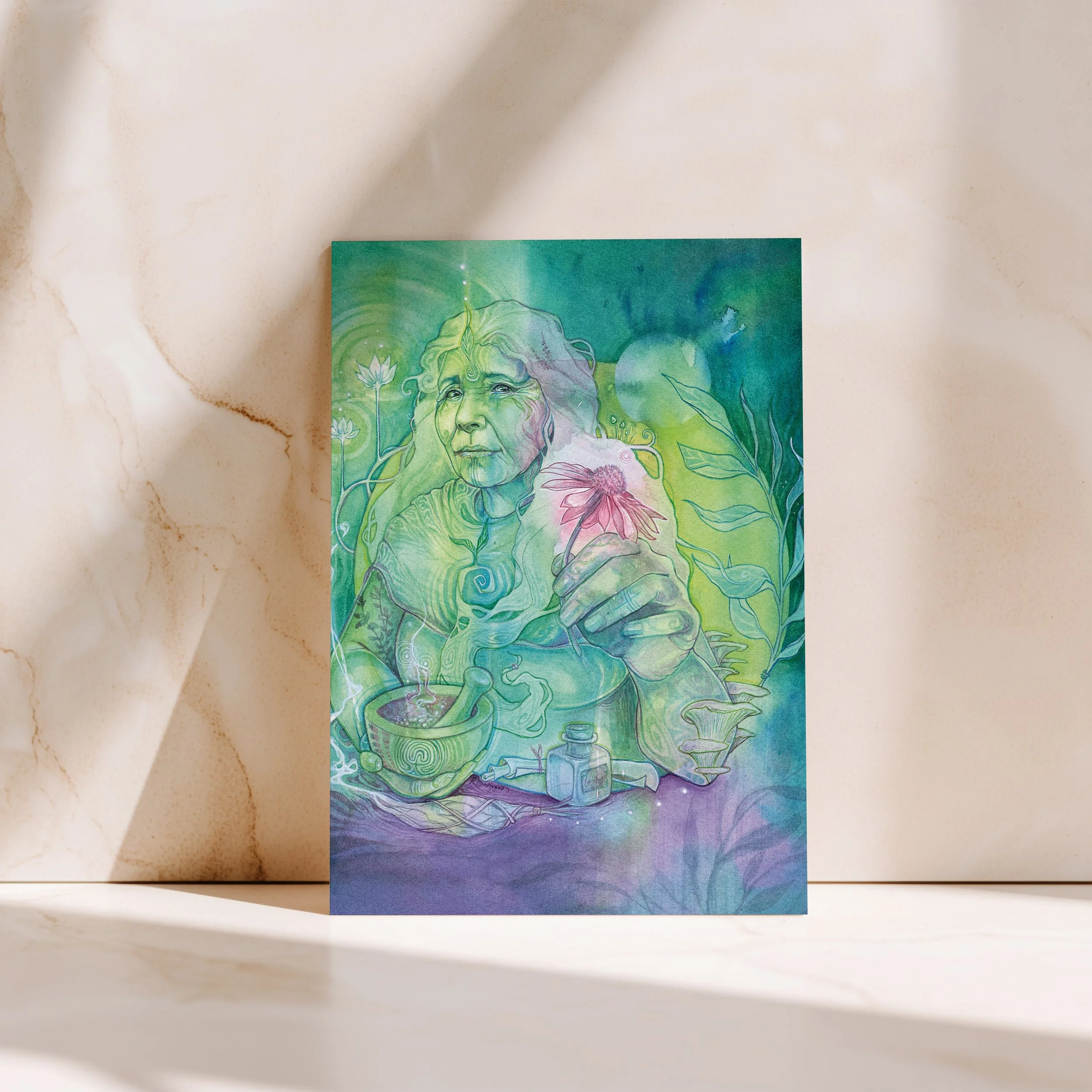 The Herbalist Medicine Woman Greeting Card