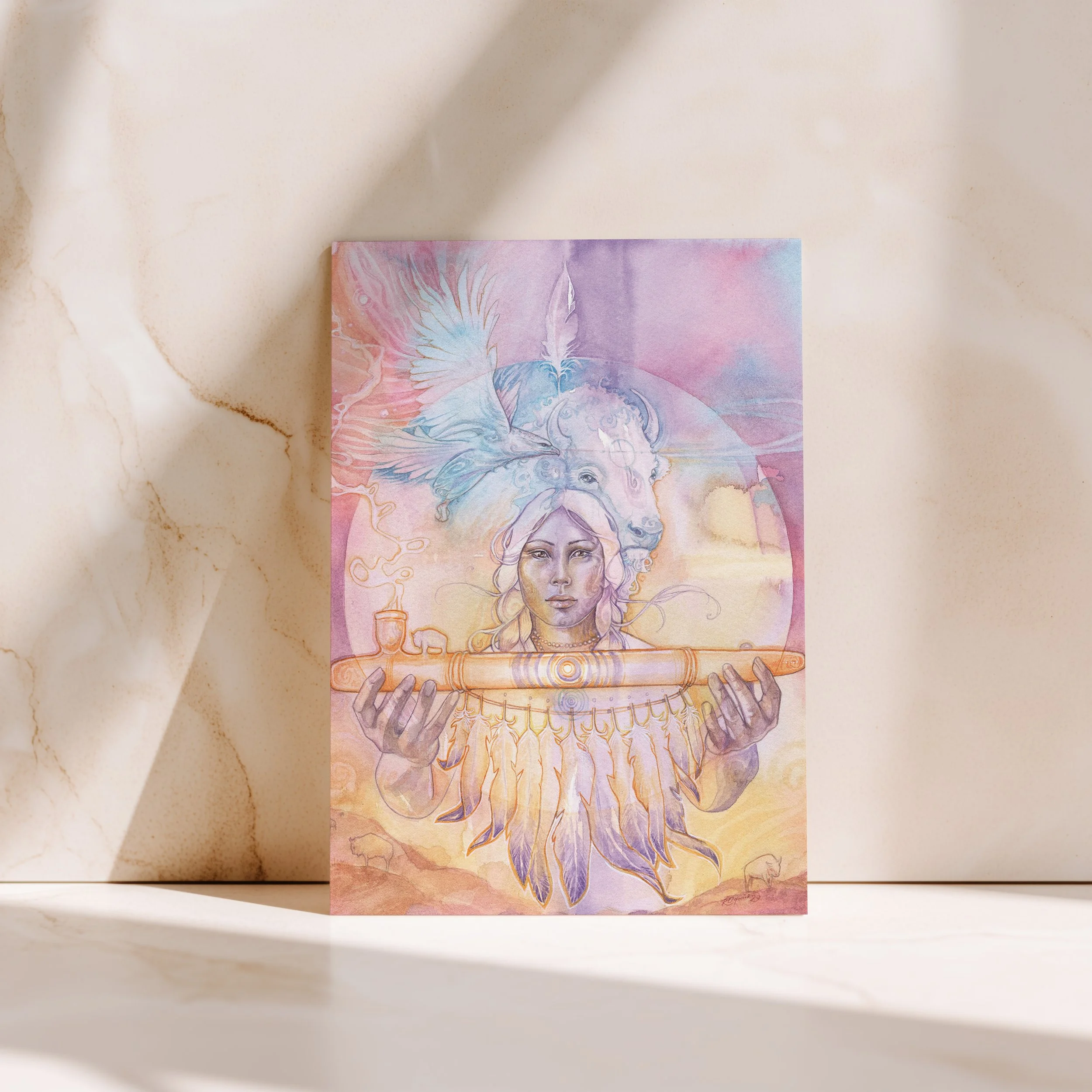 White Buffalo Calf Woman Greeting Card scene 4.jpg