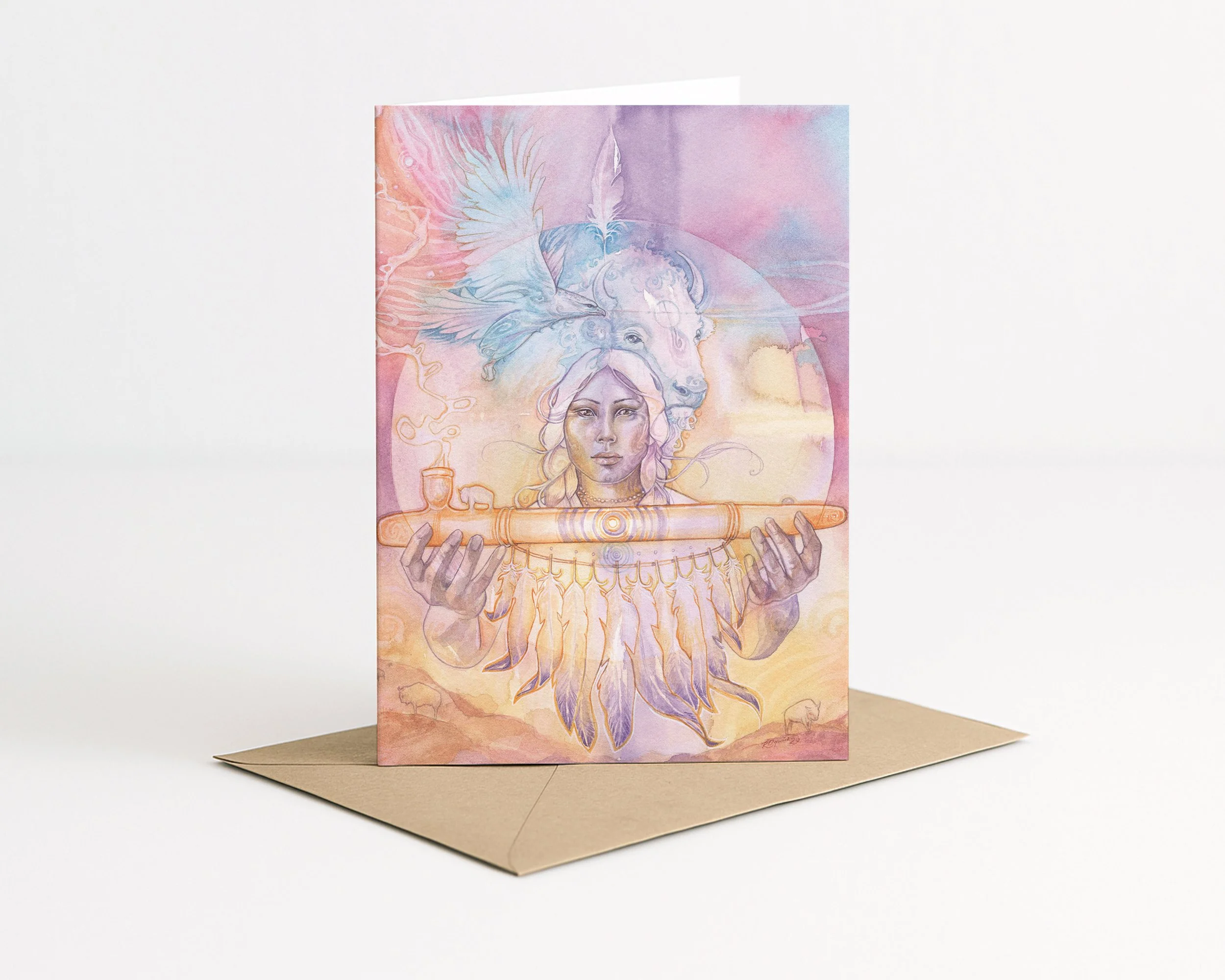 White Buffalo Calf Woman Greeting Card scene 3.jpg