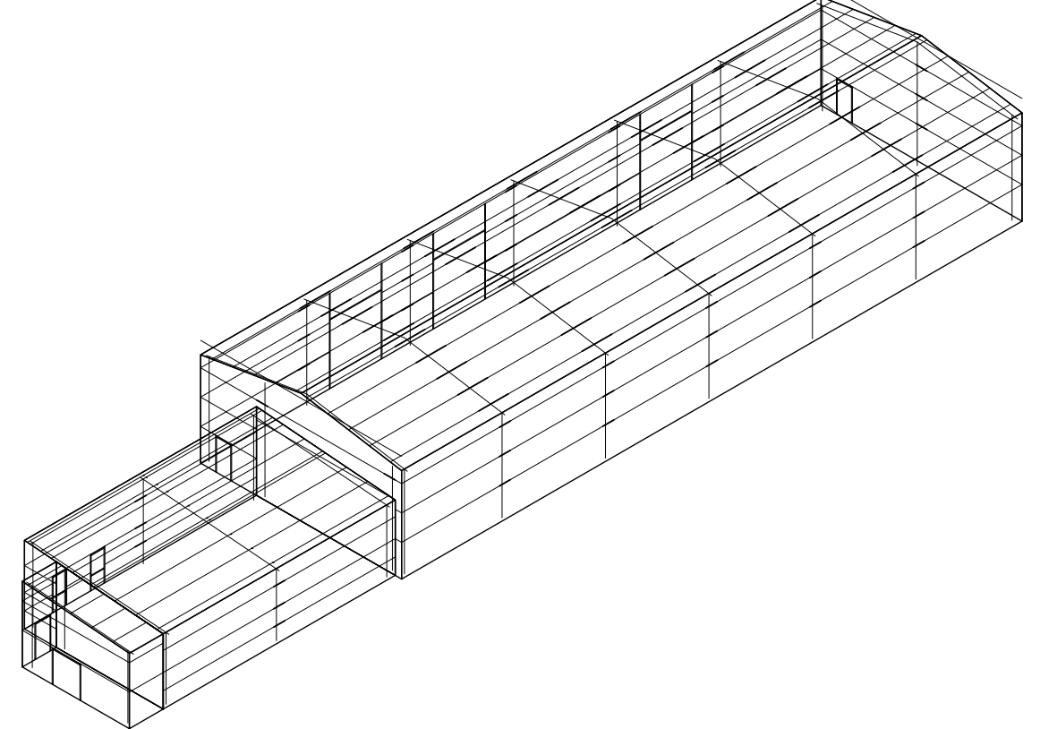 Rendering of a Nucor pre engineered building with are supplying and erecting