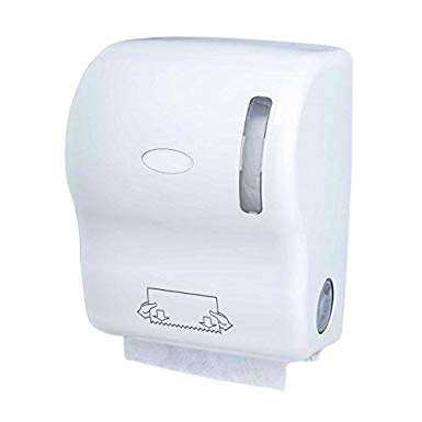 Papierspender mit Anweisungen für die Verwendung