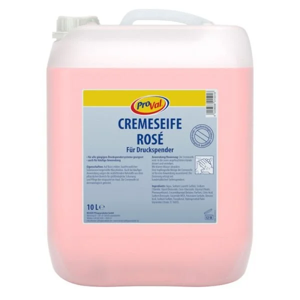 Großer Behälter mit rosa Cremeseife für Drucker, 10 Liter, Marke ProVal