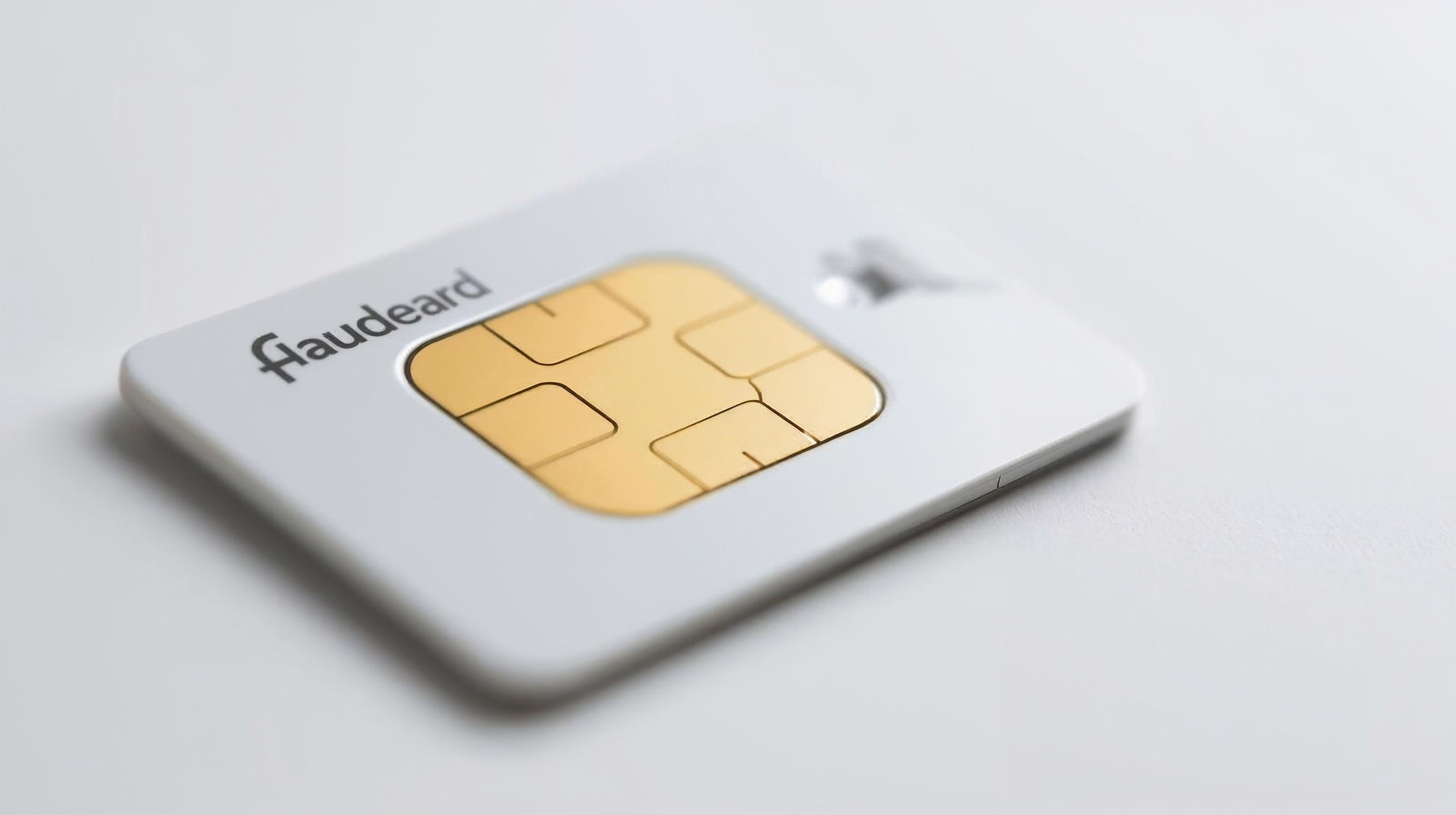 Carte SIM faudezard blanche avec puce dorée