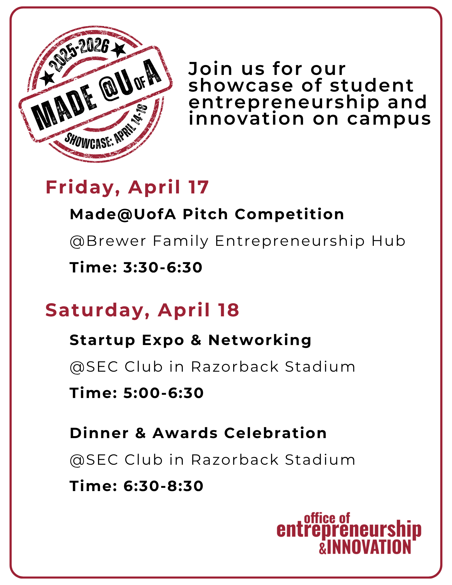Made@UofA Weekend Graphic.png