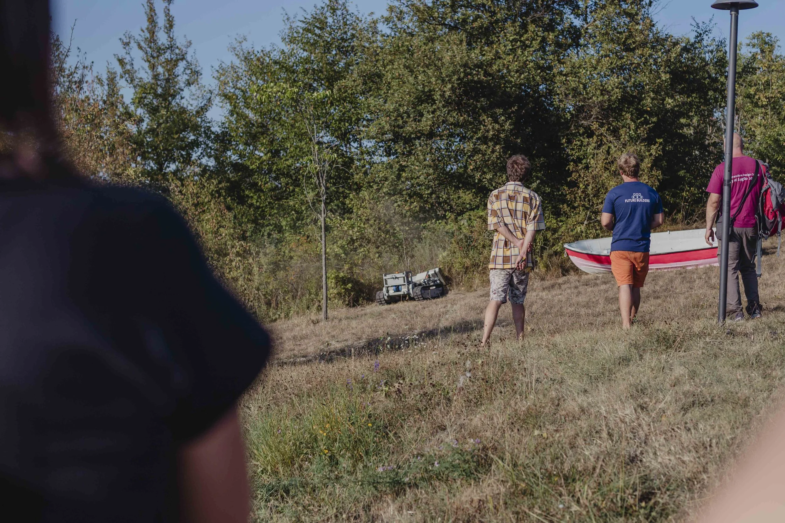 Robot agricolo telecomandato presentato da Future Builders durante ECOFestival in Alta Langa