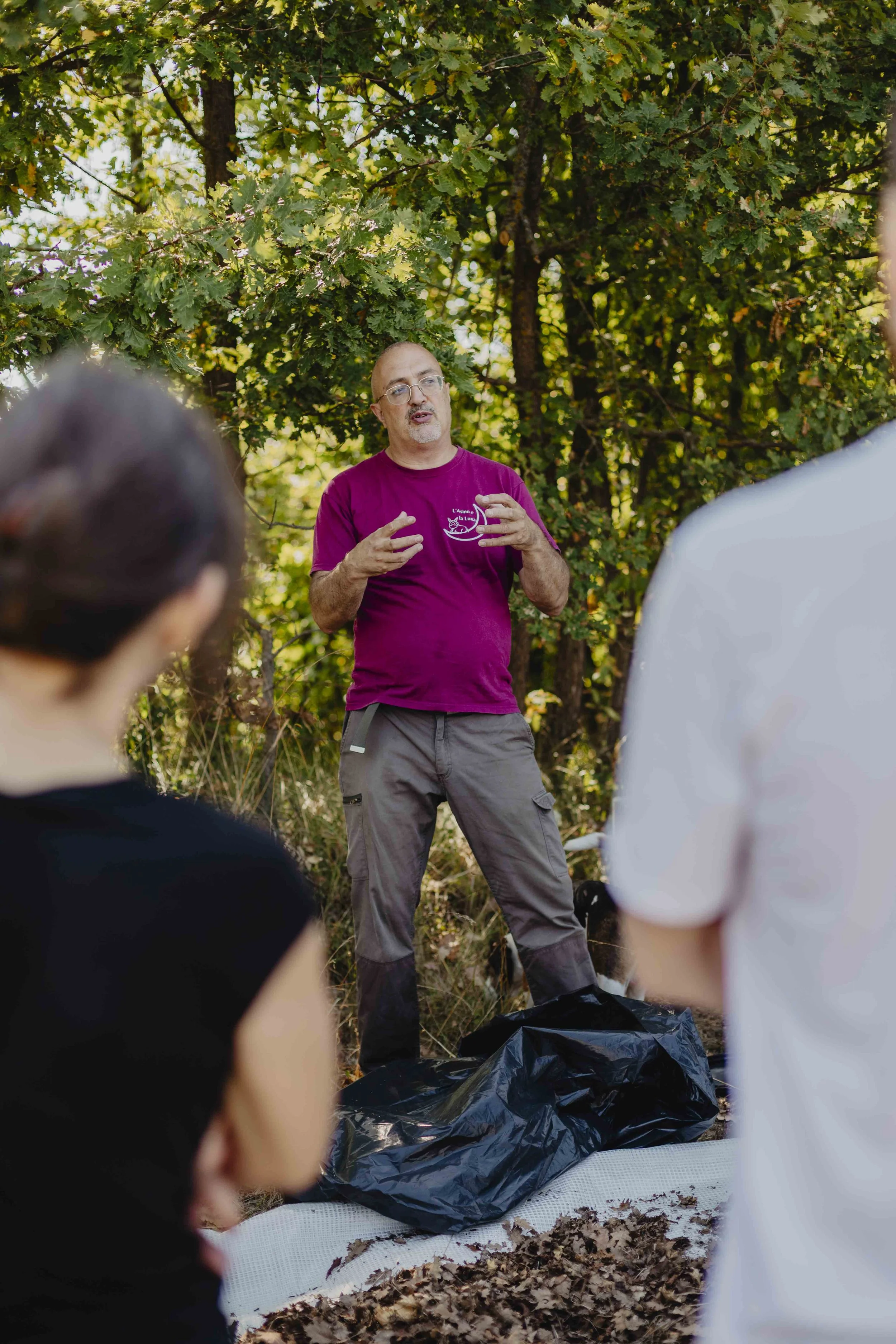 Marco Pianalto durante il workshop di biofertilità in orto a ECOFestival in Alta Langa