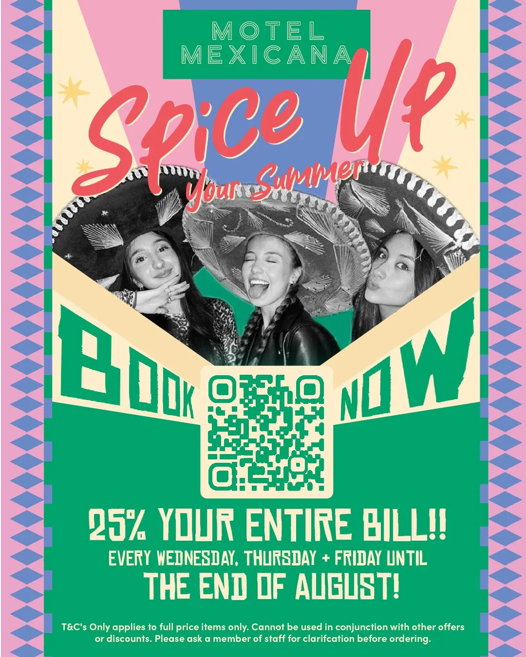 We're helping you spice up your summer - Join us every Wednesday, Thursday &amp; Friday throughout August to get a massive 25% off your bill! 😍💰

If you have been looking for the perfect excuse to come visit us, here it is! 👀

Head to our website 