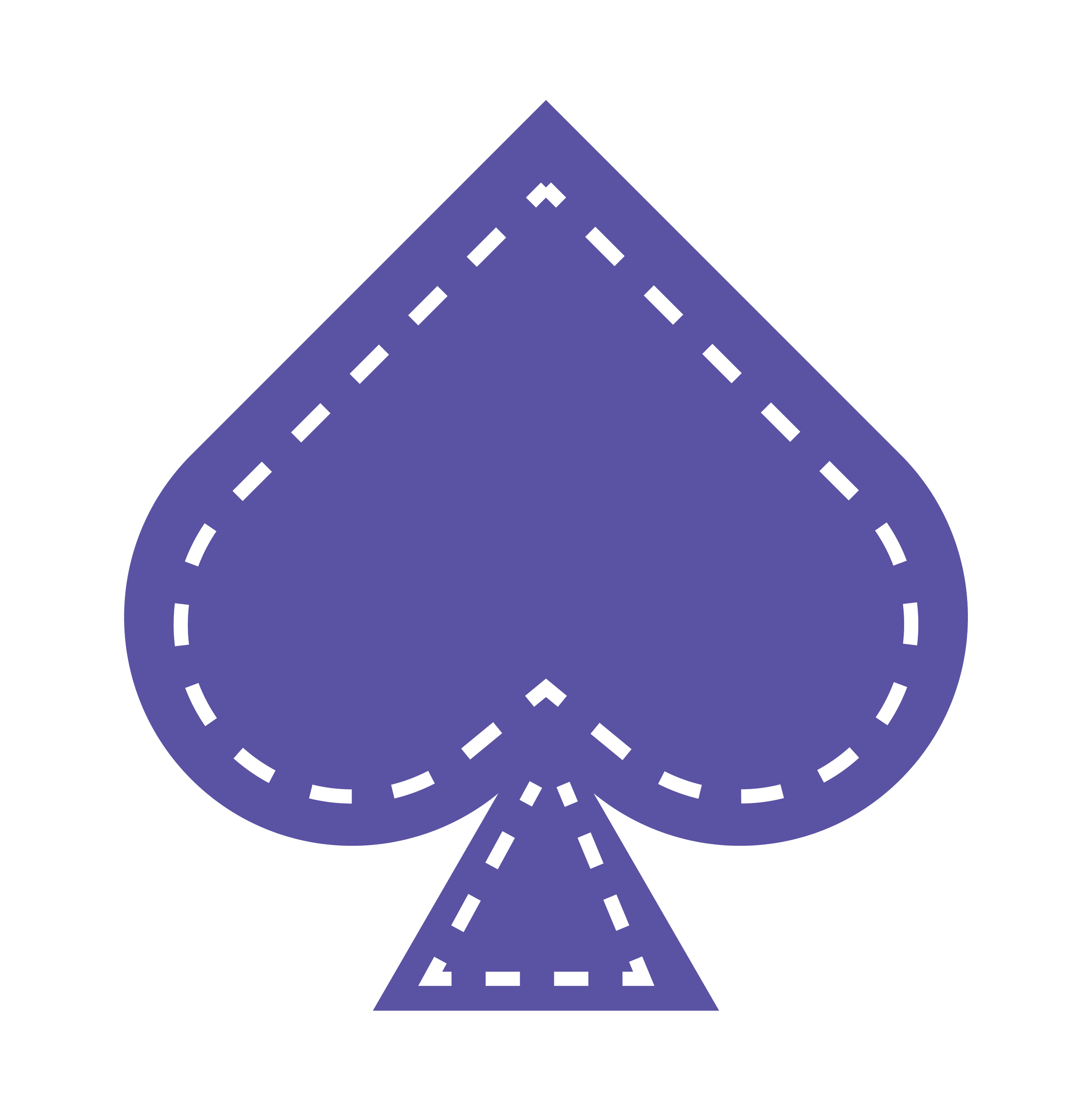 The spade is a popular symbol of the Asexual, or Ace, community. A heart, diamond, and club are also used. 