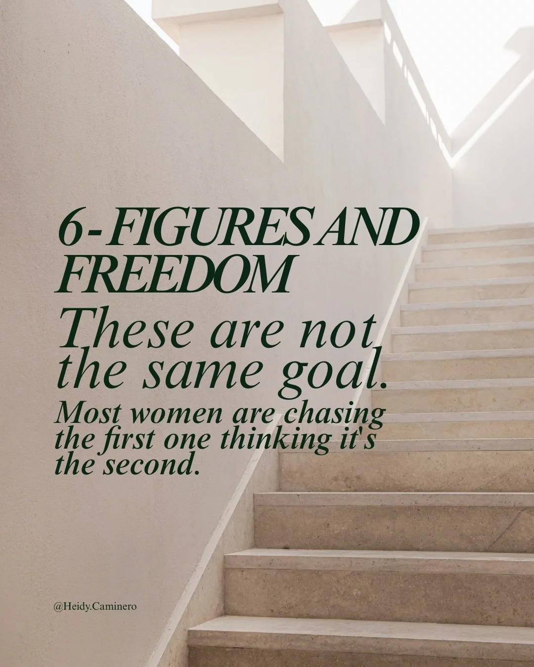 Most women hit a financial goal and wait for it to feel like freedom.

When it doesn&rsquo;t, they assume they just need a bigger goal.
They don&rsquo;t realise the scarcity loop running underneath will follow them to every number they hit.

In my 1:
