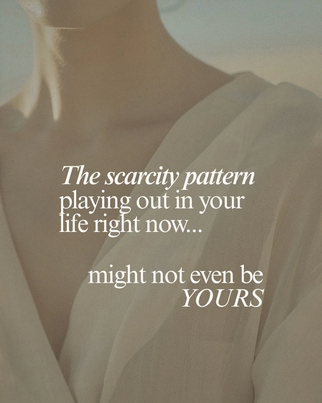 The scarcity you feel around money might have nothing to do with anything that happened to you.

Before you learned to speak, your nervous system was already absorbing the emotional world around you.

The tension in the house before bills were due.
T