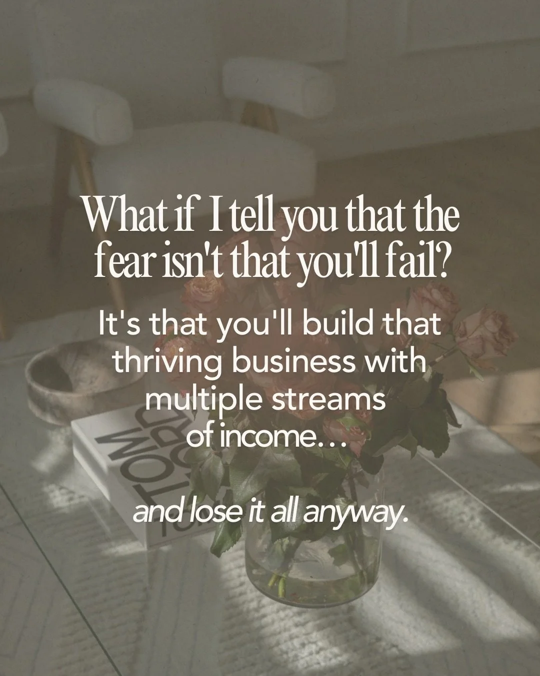 The Self-Sabotage Formula 👇

Conscious desire + unconscious opposing evidence = a result your body doesn&rsquo;t trust.

And when the body doesn&rsquo;t trust it, it goes out of its way to make sure you don&rsquo;t reach your goals.

In our 1:1 sess