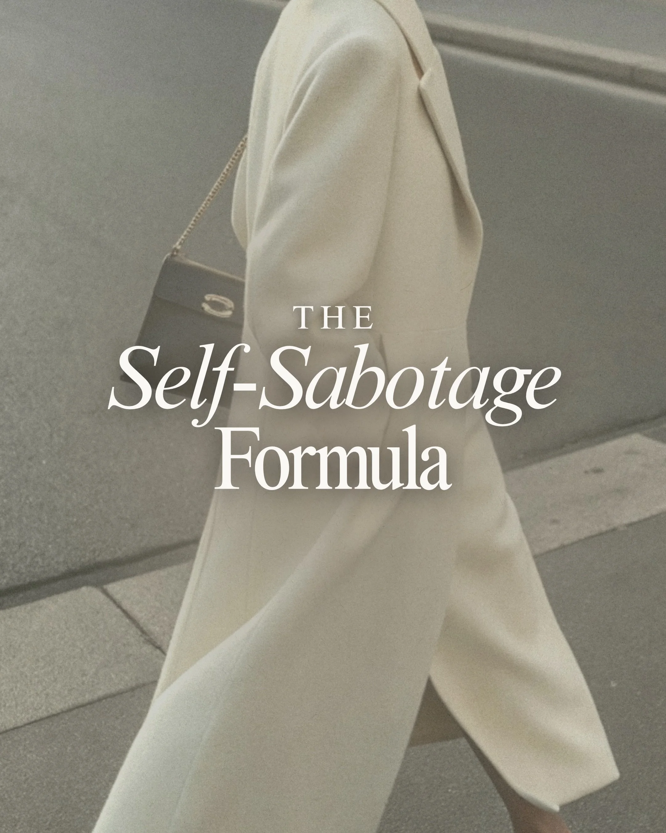 The Self-Sabotage Formula 👇

Conscious desire + unconscious opposing evidence = a result your body doesn&rsquo;t trust.

You want success: passive income, dream clients, a recognized brand.

But underneath, at the level your subconscious operates fr