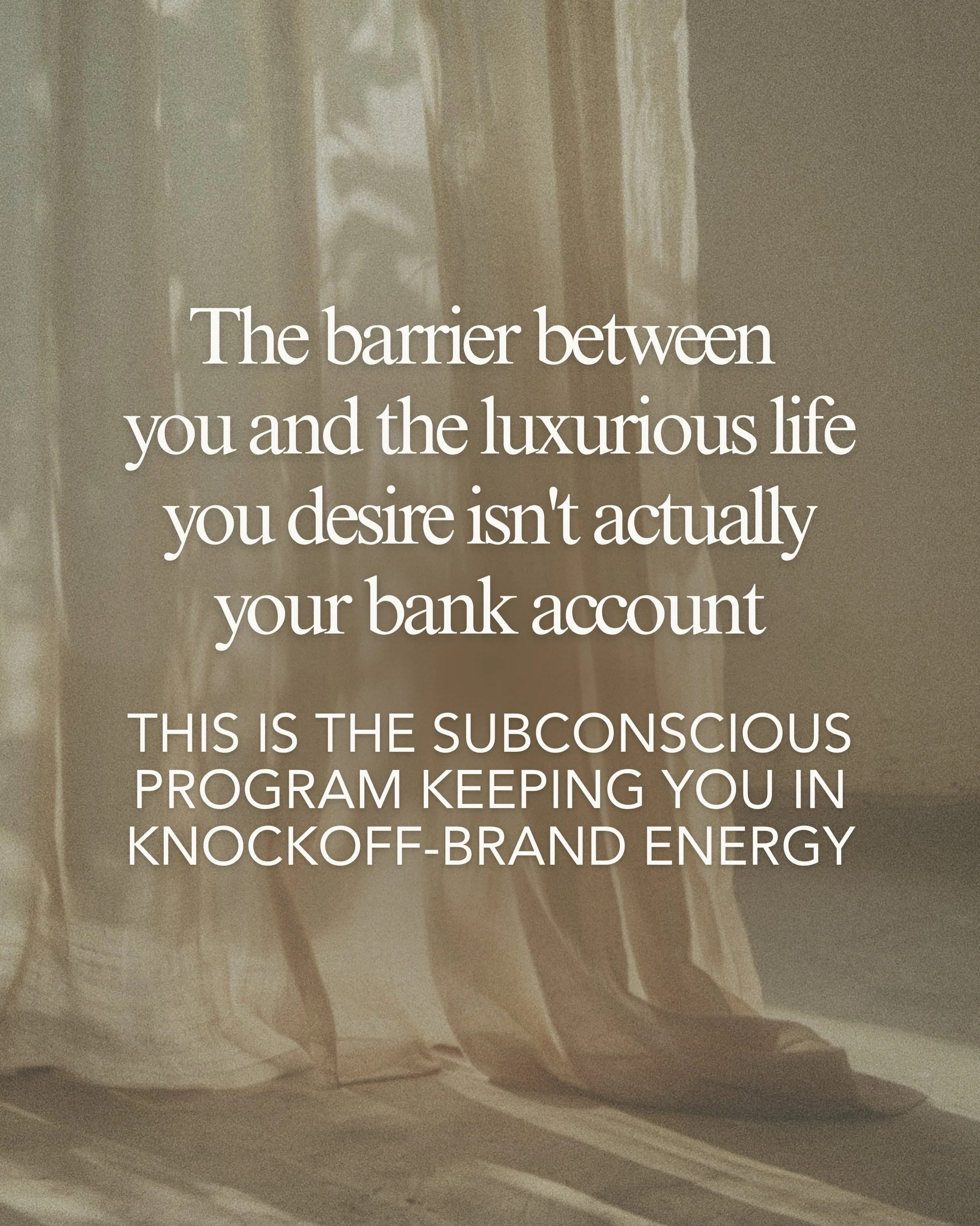 The life you want isn&rsquo;t out of reach because you haven&rsquo;t earned it yet.

It feels out of reach because a part of you still believes it was never meant for you in the first place. Like you don&rsquo;t yet have a seat at the table.

But thi
