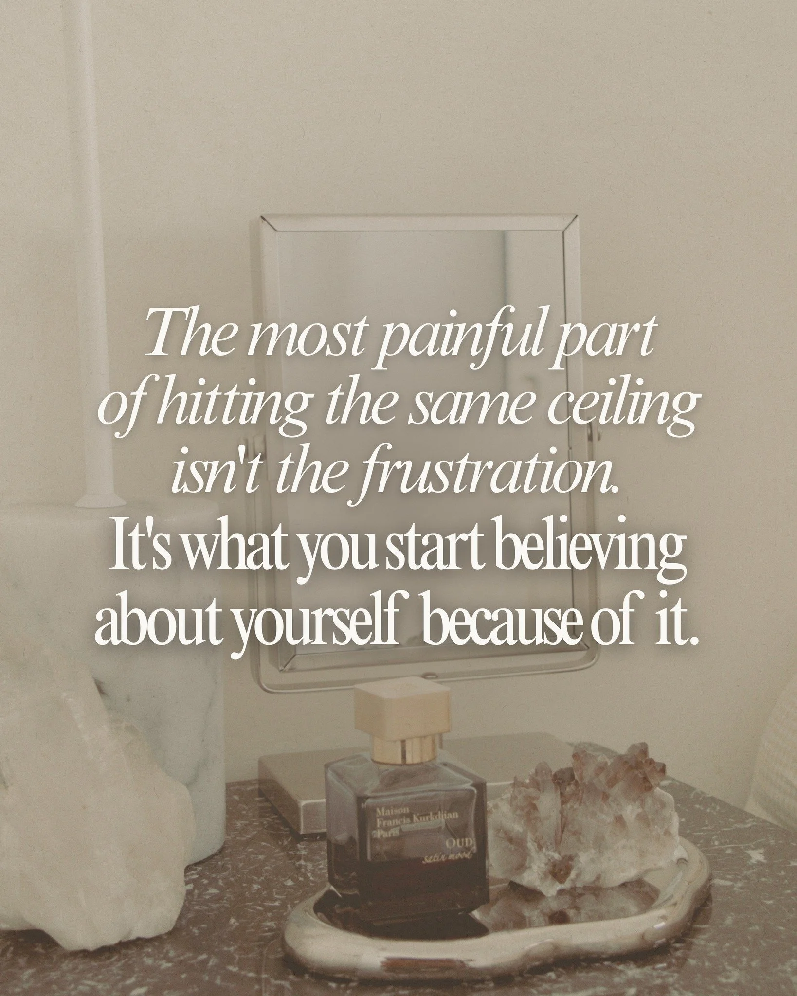 We talk a lot about the frustration of hitting a ceiling. The exhaustion of doing all the right things and arriving at the same place. And that experience is real and worth acknowledging.

But what concerns me more is what tends to happen after the f